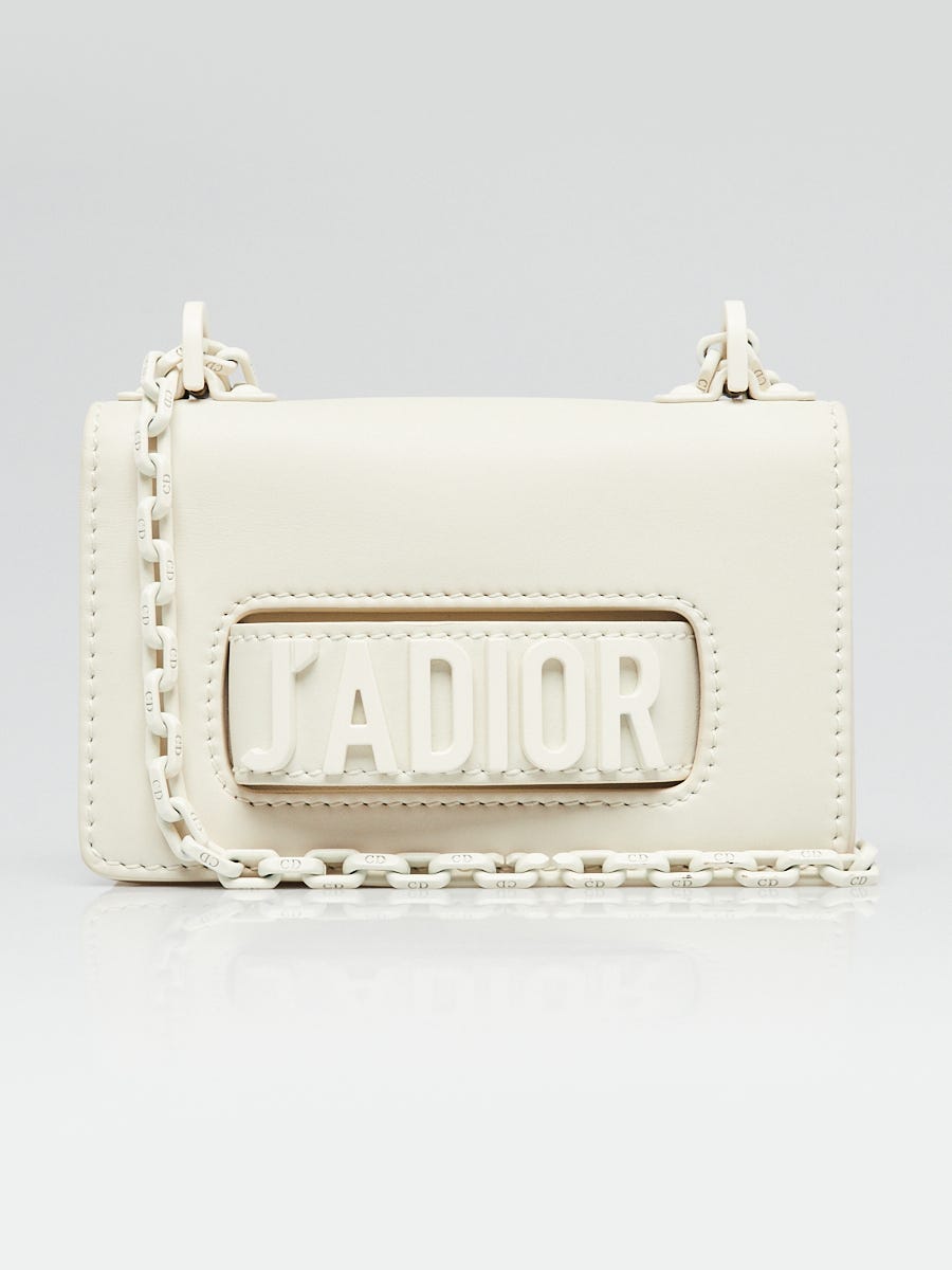 Christian Dior Ultra Matte White Pebbled Leather Dior J'Adiore