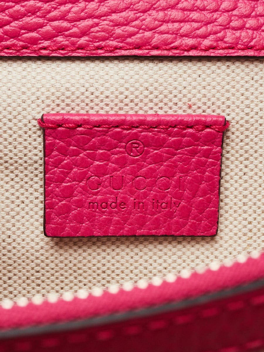 Gucci Rosa Pebbled Leather GUCCIFY Pearl Embellished Dionysus