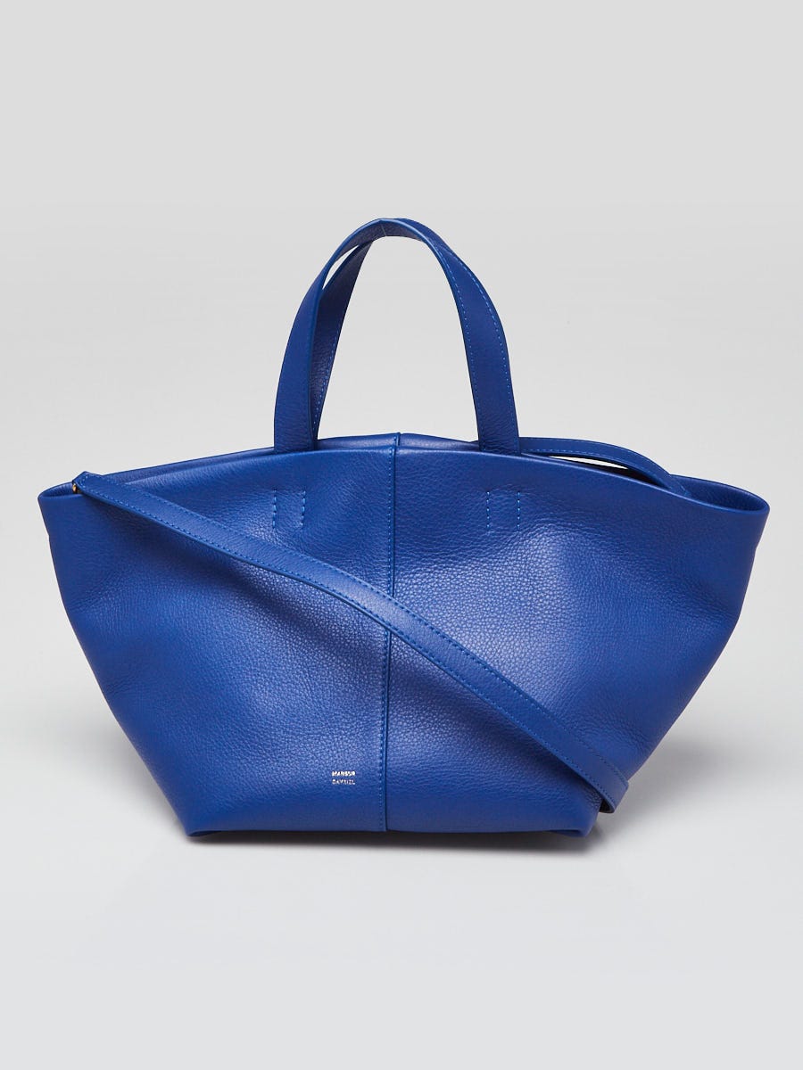 Mansur Gavriel Ocean Blue Calfskin Leather Tulipano Bag | Yoogi's