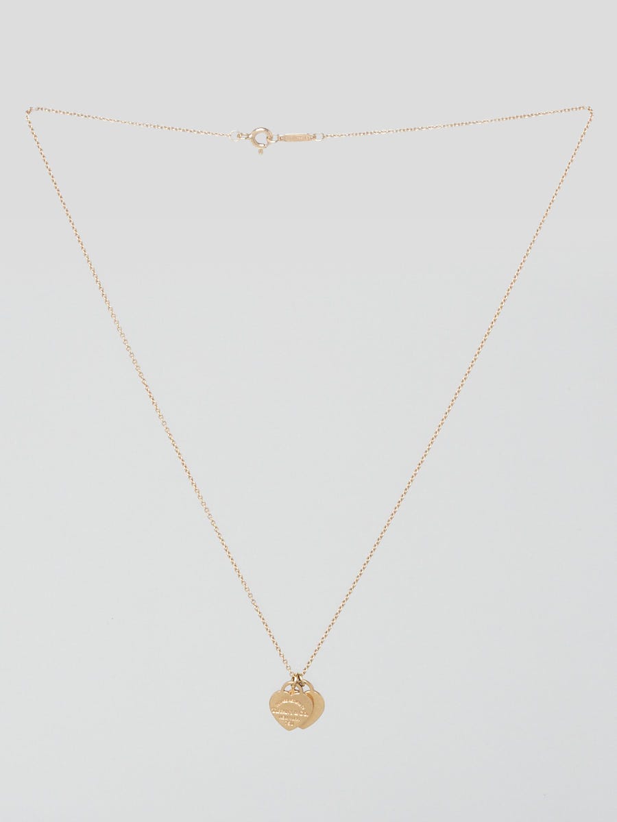 Tiffany & Co. 18K Yellow Gold Return to Tiffany Mini Double Heart