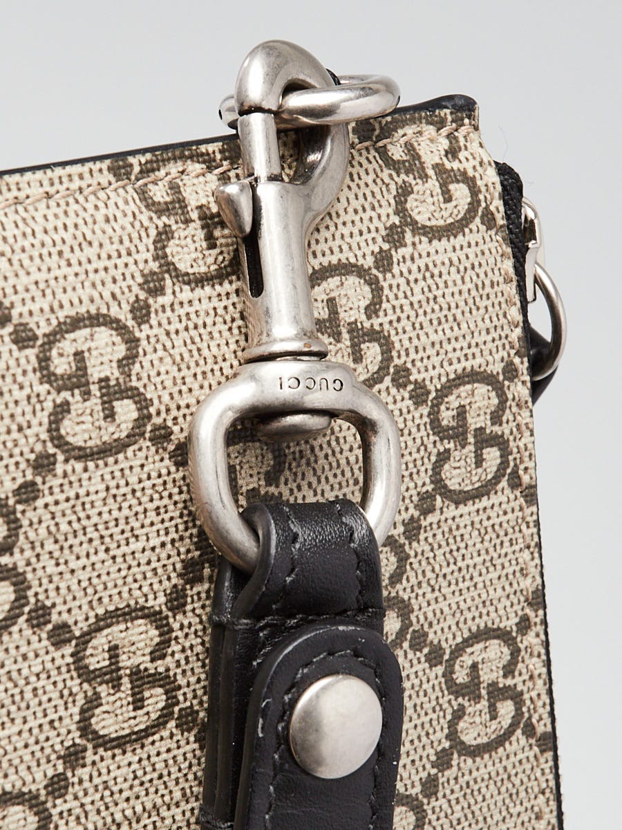 Gucci Beige/Ebony GG Supreme Canvas Blind For Love Zip Pouch