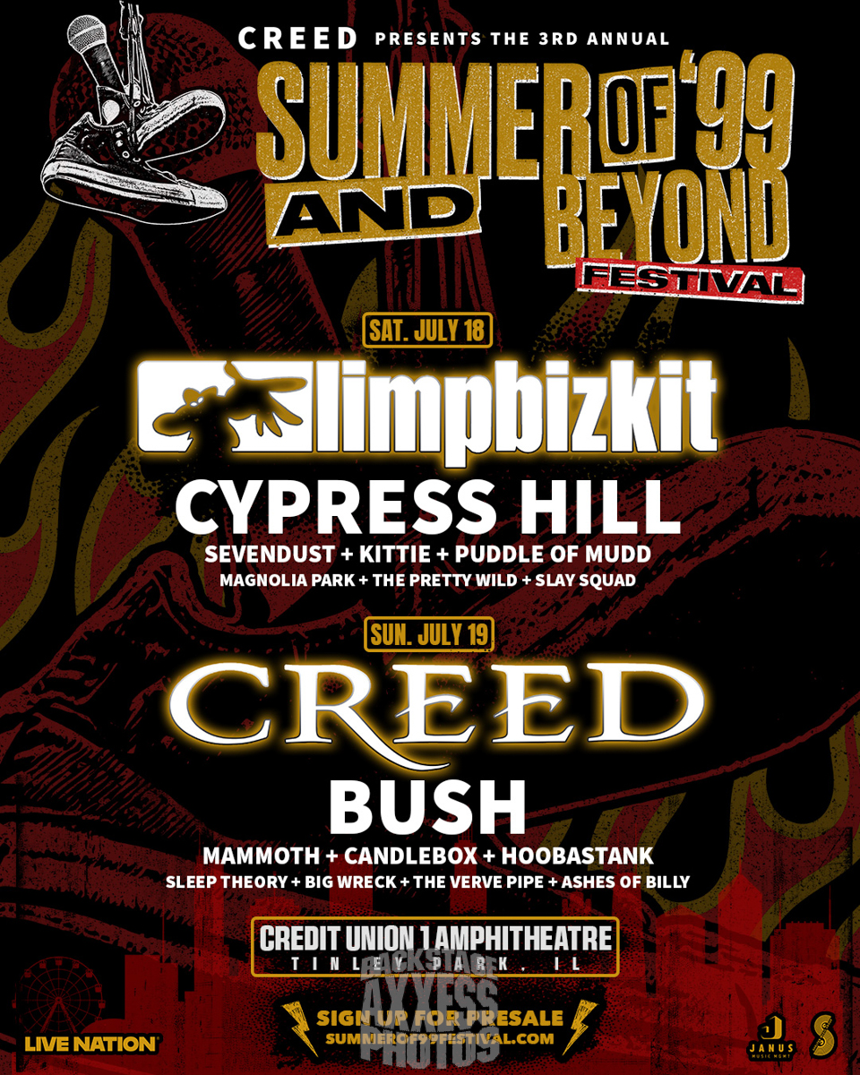 CREED'S 3RD ANNUAL SUMMER OF '99 AND BEYOND FESTIVAL' RETURNS WITH