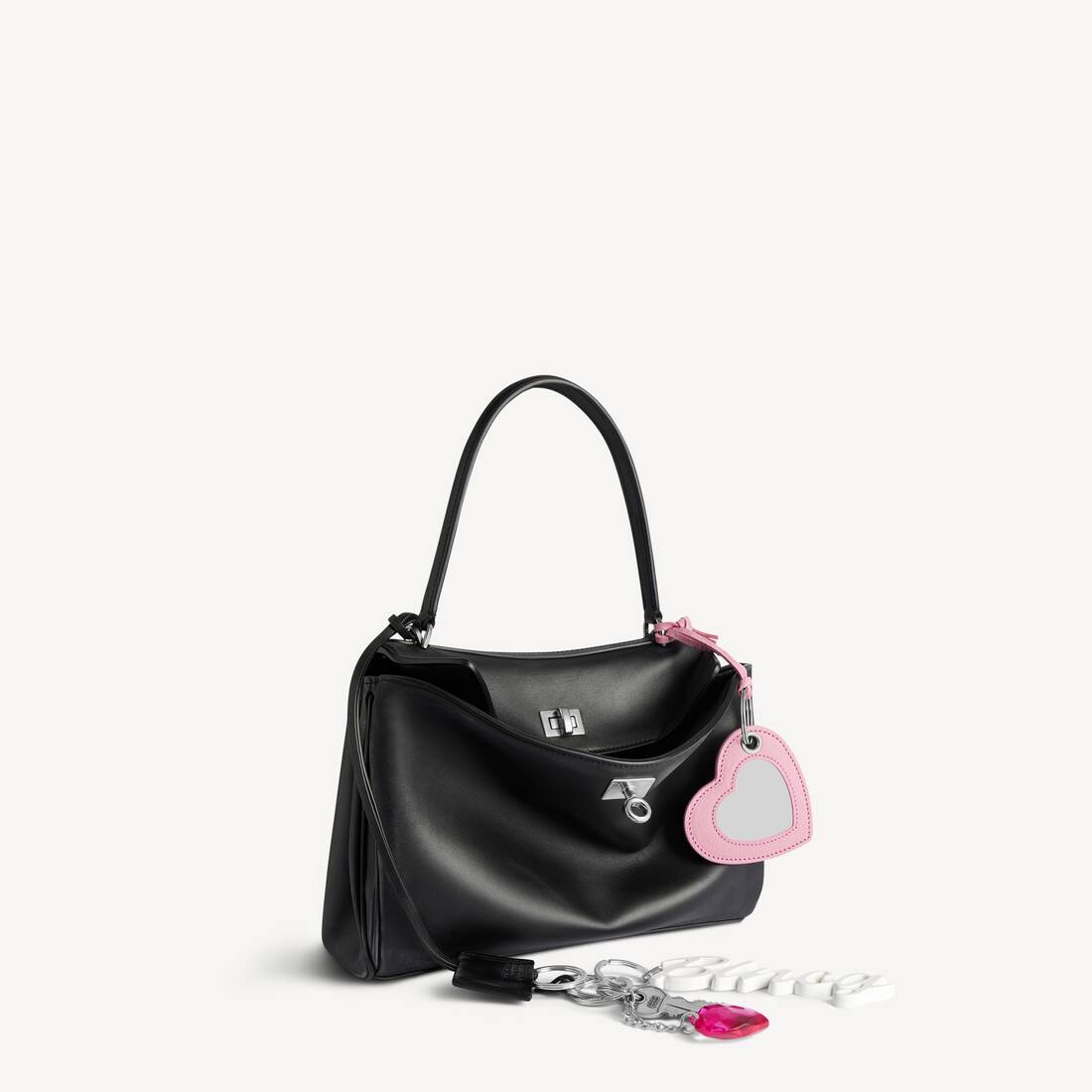 ブラック の ウィメンズ Rodeo ハンドバッグ スモール チャーム1つ付き