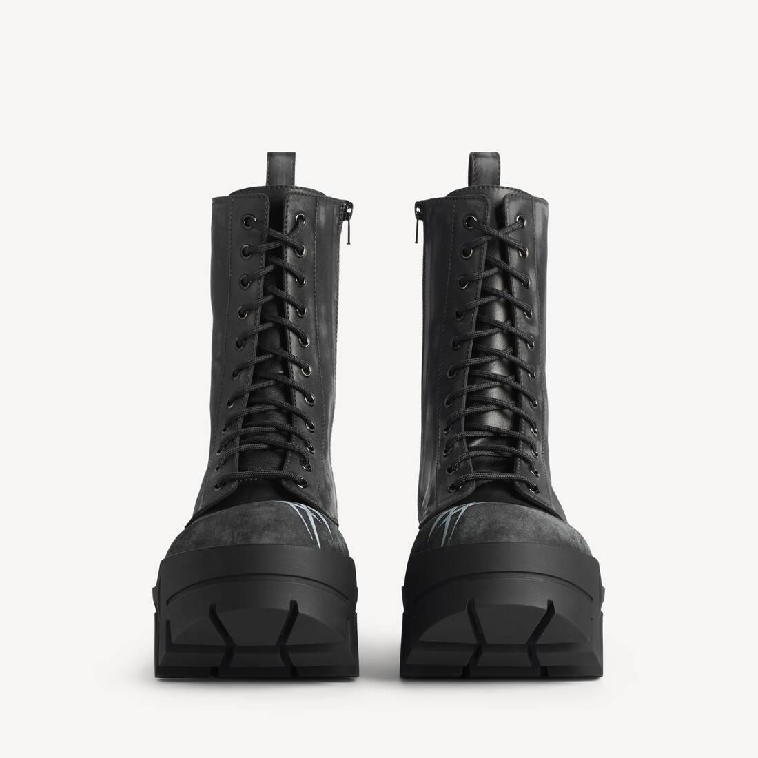 Men's Bulldozer Lace-up Bootie in Black | Balenciaga US