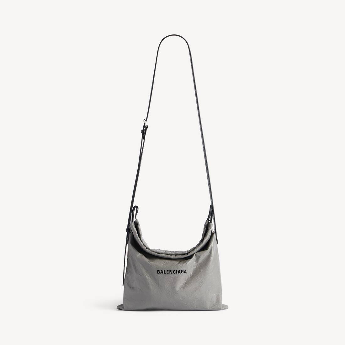 Men's Shopper Dust Bag Crossbody Pouch Medium in Balenciaga Grey
