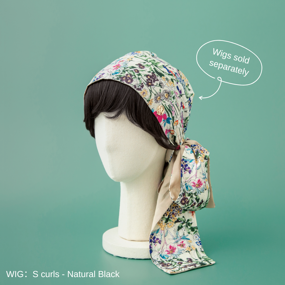 SCARF HAT (M) / FlowerGarden-Beige – BAREN（バレン）