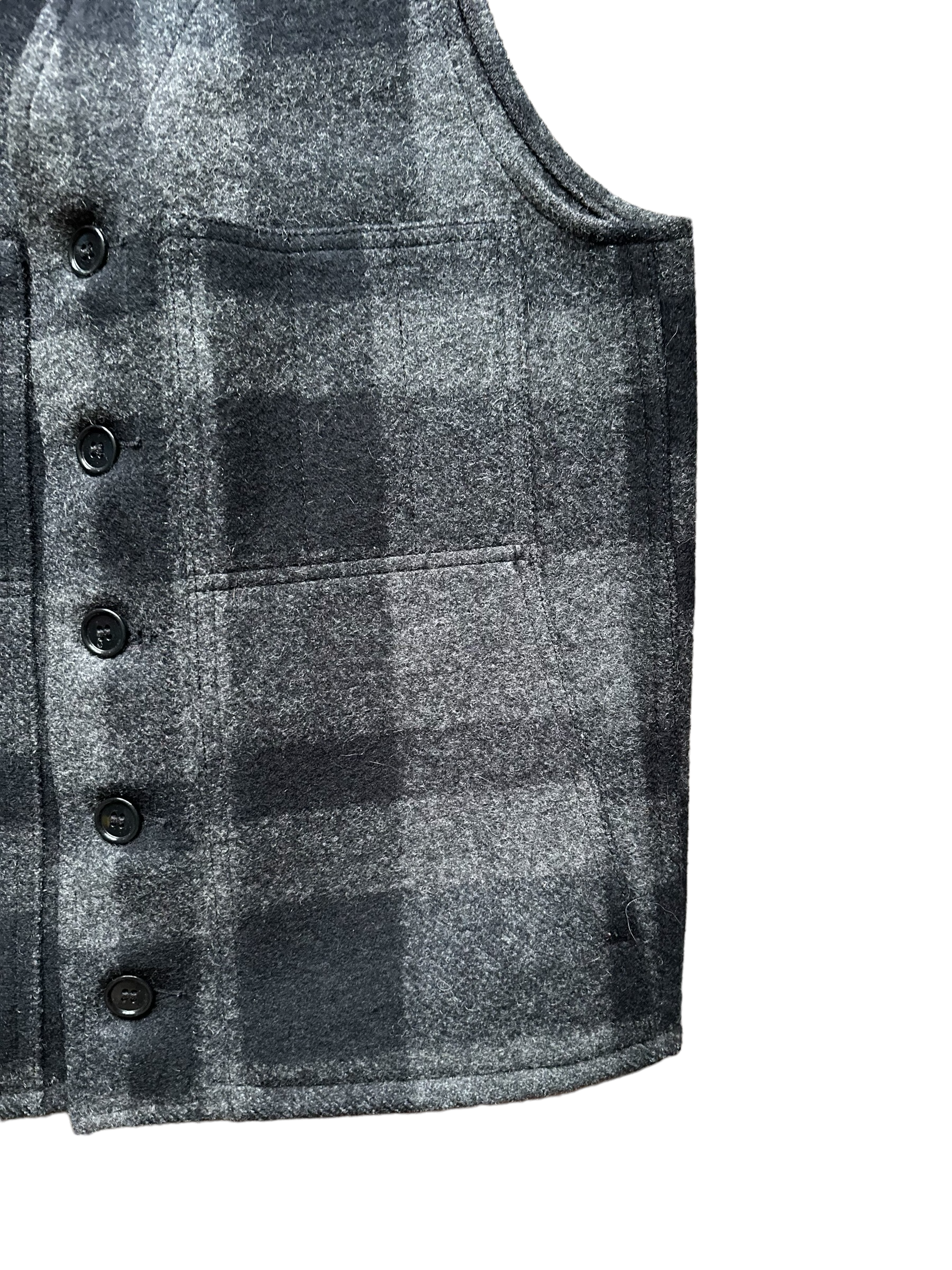 Vintage Filson Mackinaw Vest SZ 36 | Charcoal & Black Mackinaw