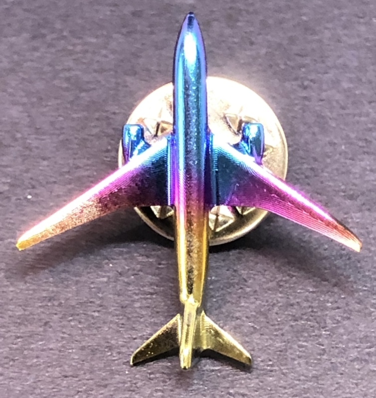チタン製 飛行機 高級ピンバッジ（小）航空機 アクセサリー | ysecshop