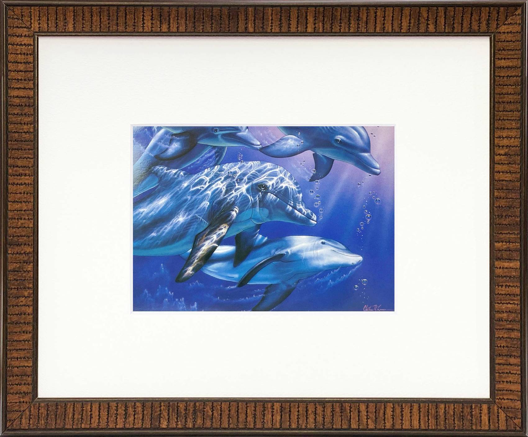 ラッセン ミニアート「ドルフィン エンバイロメント」額縁 2種展開