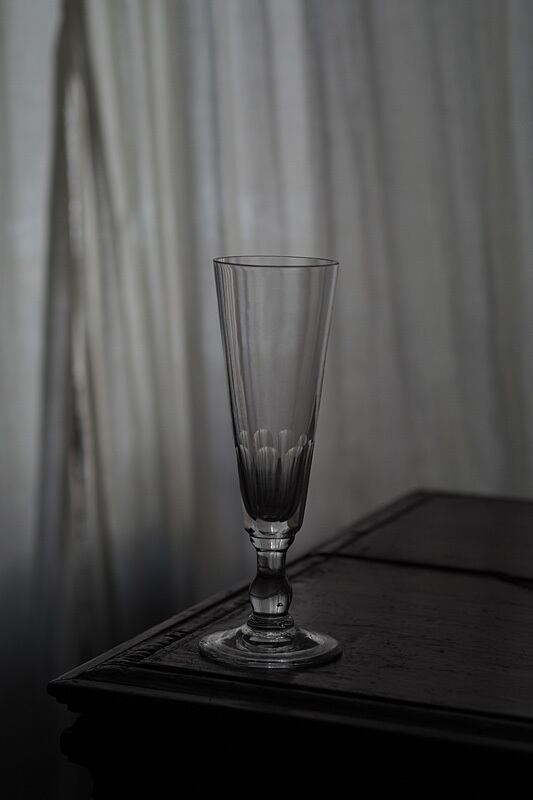 アンティークフルート型グラス-antique champagne glass_2