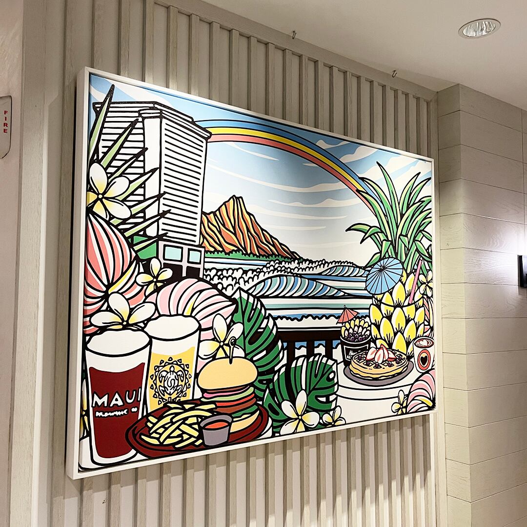 アウトリガー・ワイキキ・ビーチコマー・ホテルにて TAMO の作品が展示