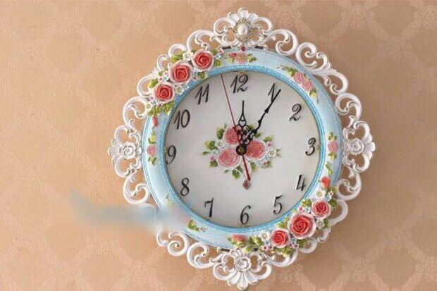 上品クロック 壁掛け時計 かけ時計 姫系雑貨 花柄 | 夢ハウス