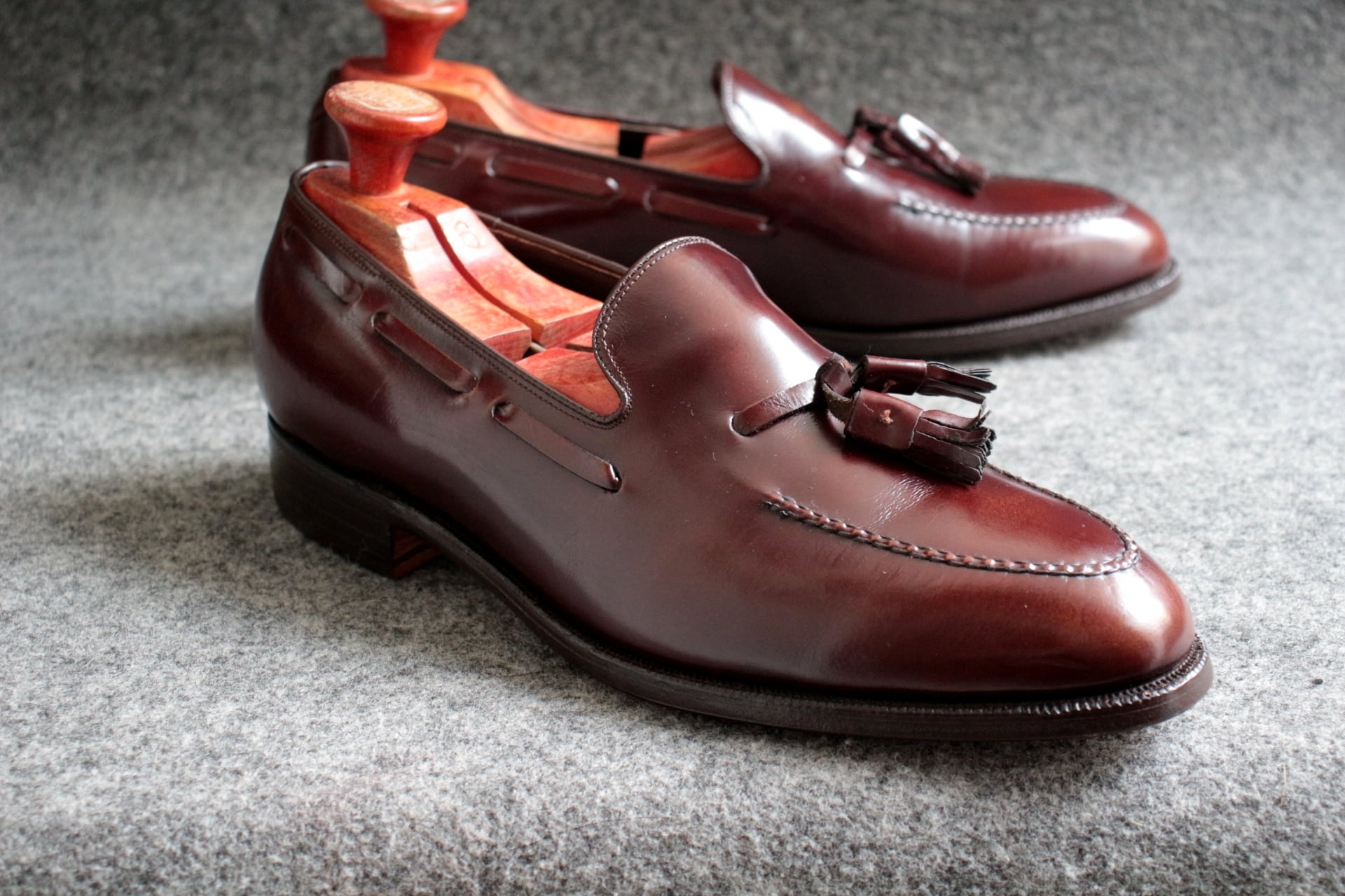 US10D Johnston & Murphy Crown Aristocraft タッセルローファー MADE