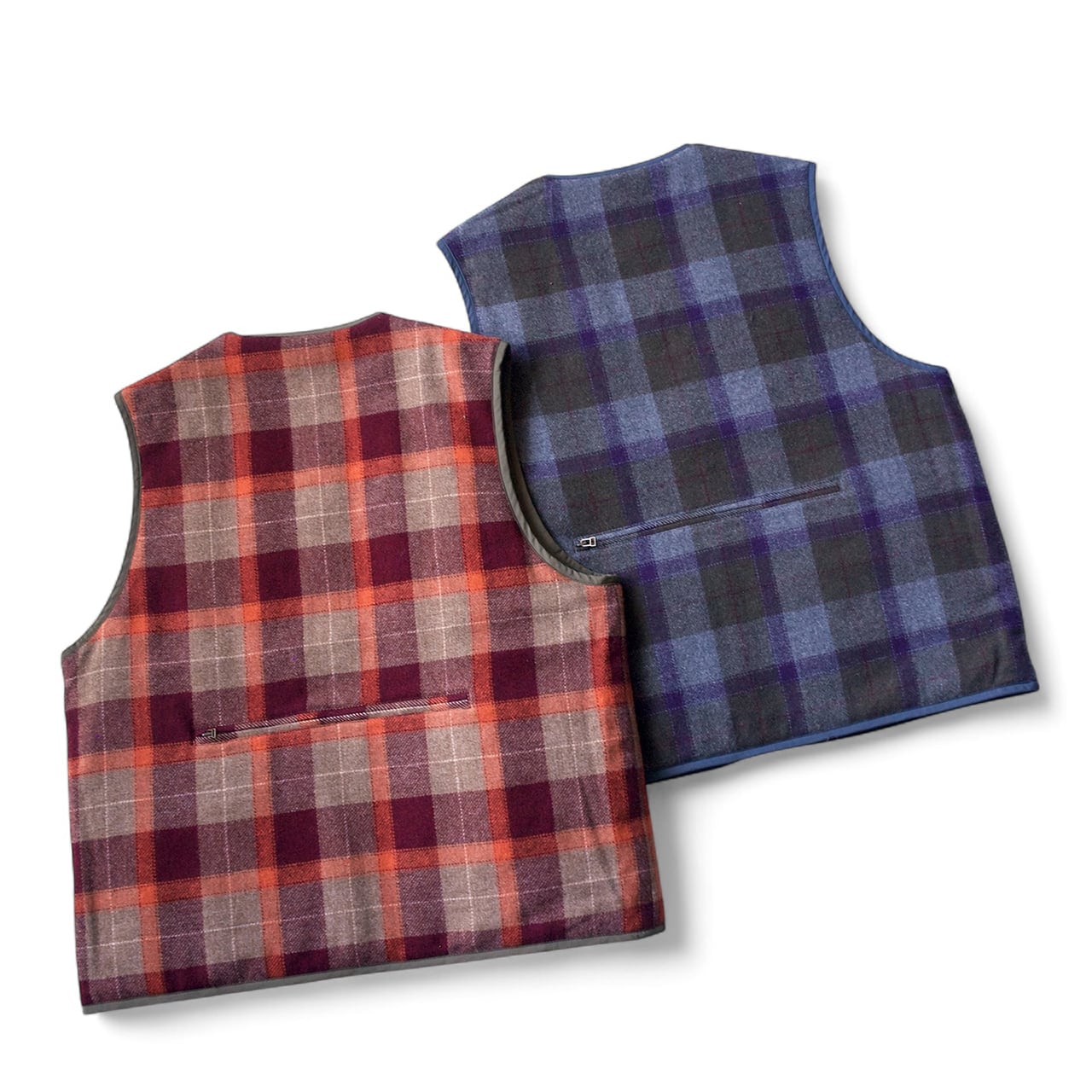PWA, REFINE-WOOL CHK RV VEST | not wonder store