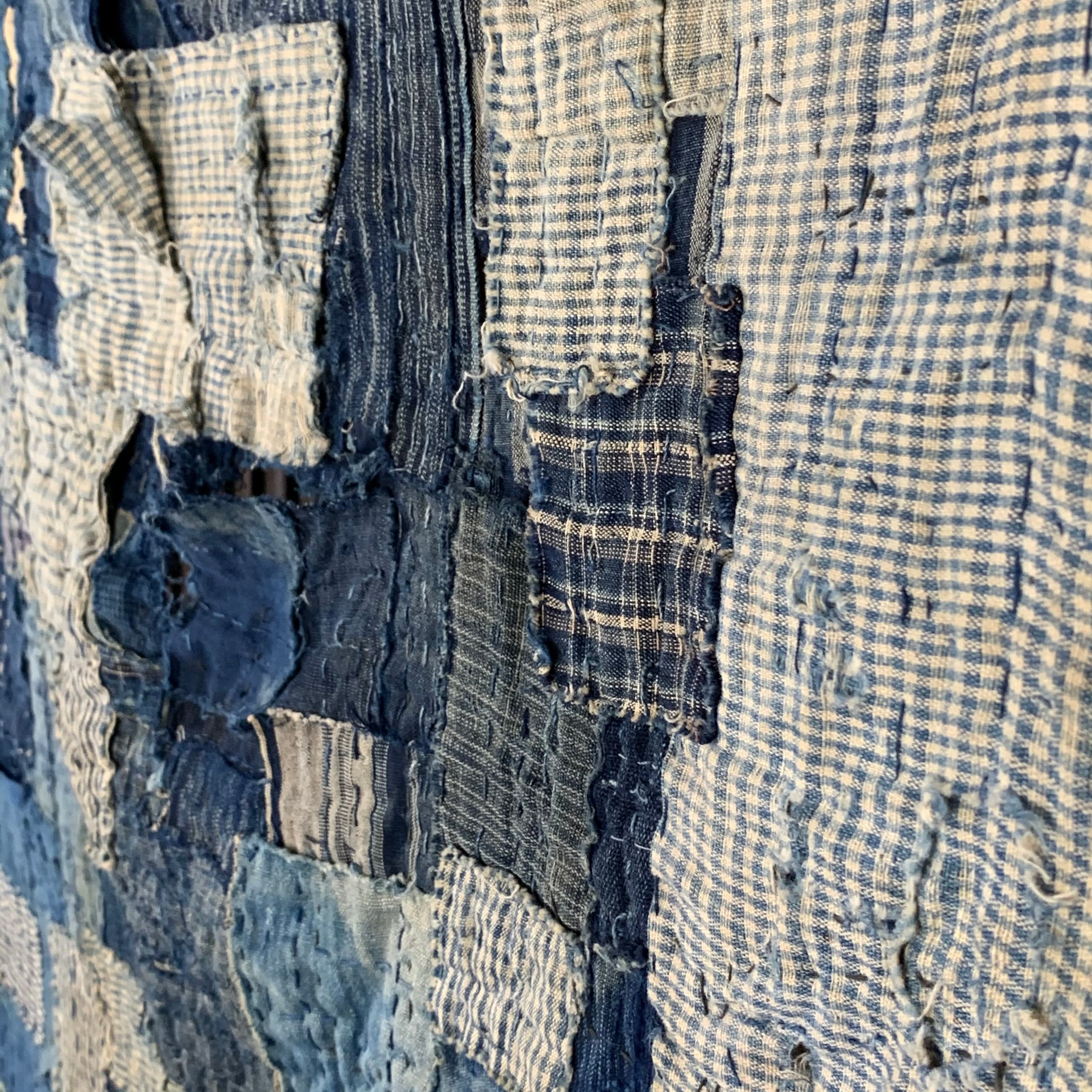 アンティーク・襤褸《boro》藍染木綿 らんる ぼろ 古布 | 粋屋−ikiya