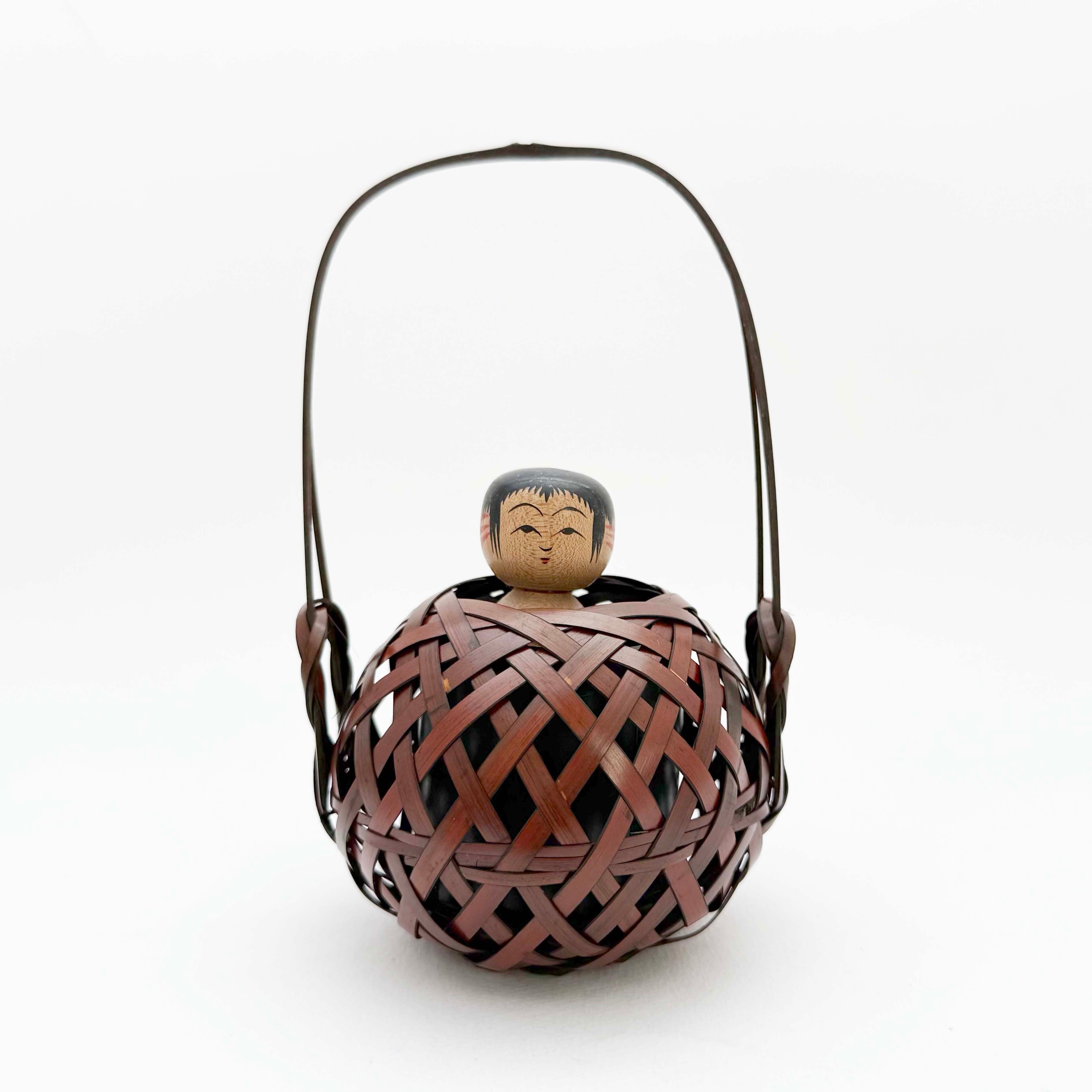 木地山こけし⭕️超レア夫婦(女男)こけし現代の名工小椋久太郎伝統こけし