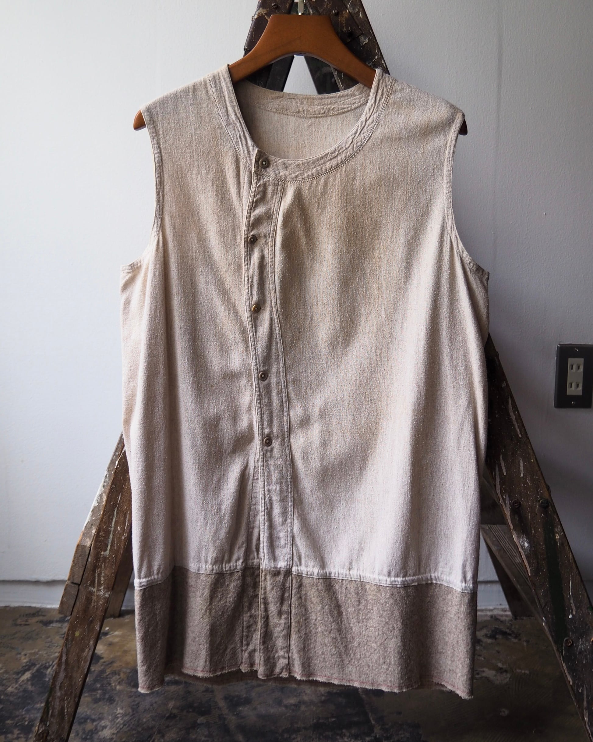 1940-50s French Light Wool Farmers Vest | 'bout