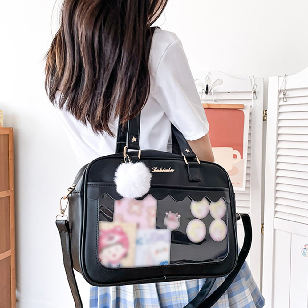 痛バッグ 痛バ レディース 韓国 推し活 バッグ PUレザー A4 大容量