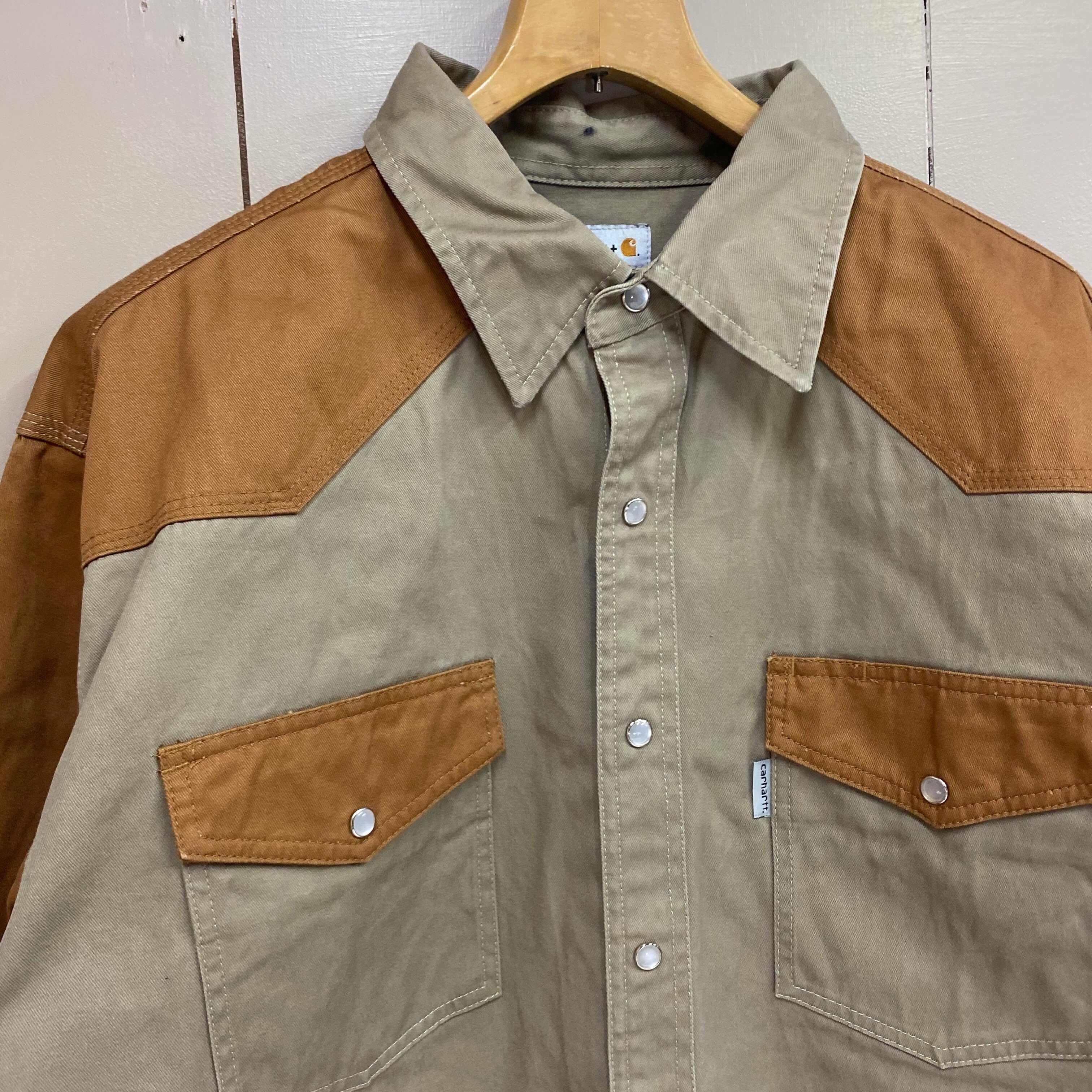 Carhartt カーハート ダック地 長袖ウエスタンシャツ ワークシャツ