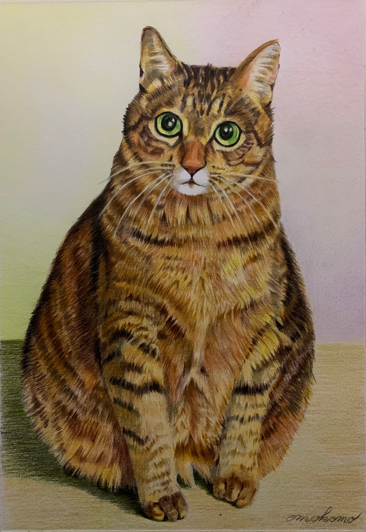 オーダーメイド色鉛筆画(A4サイズ) | ペットの肖像画屋さん