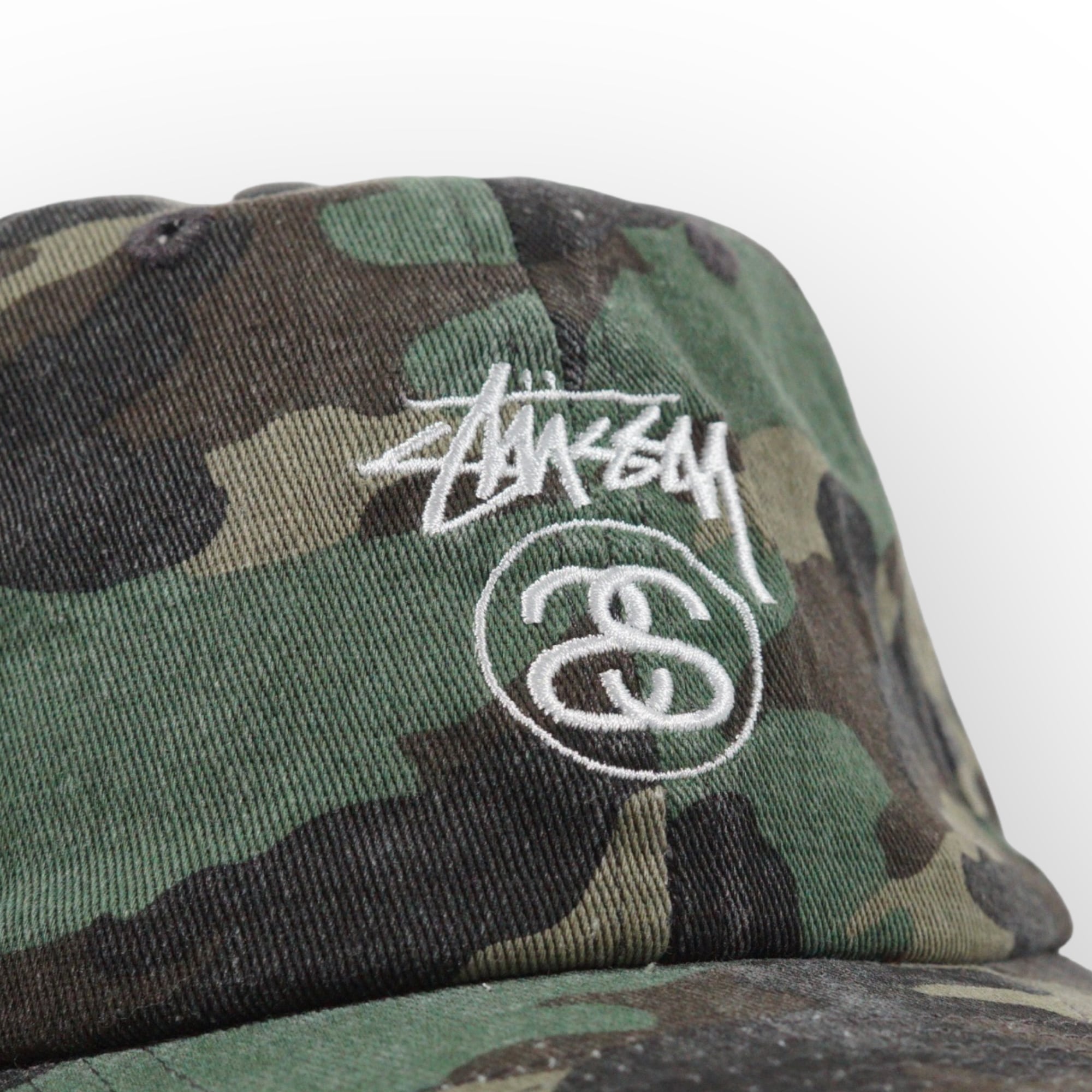 日本未発売】STUSSY SSリンクロゴ カモフラージュ カーブキャップ