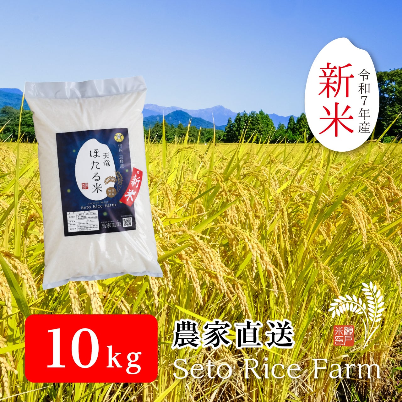 R7年度 新米】減農薬 信州のブランド米「風さやか」 10kg あっさりと