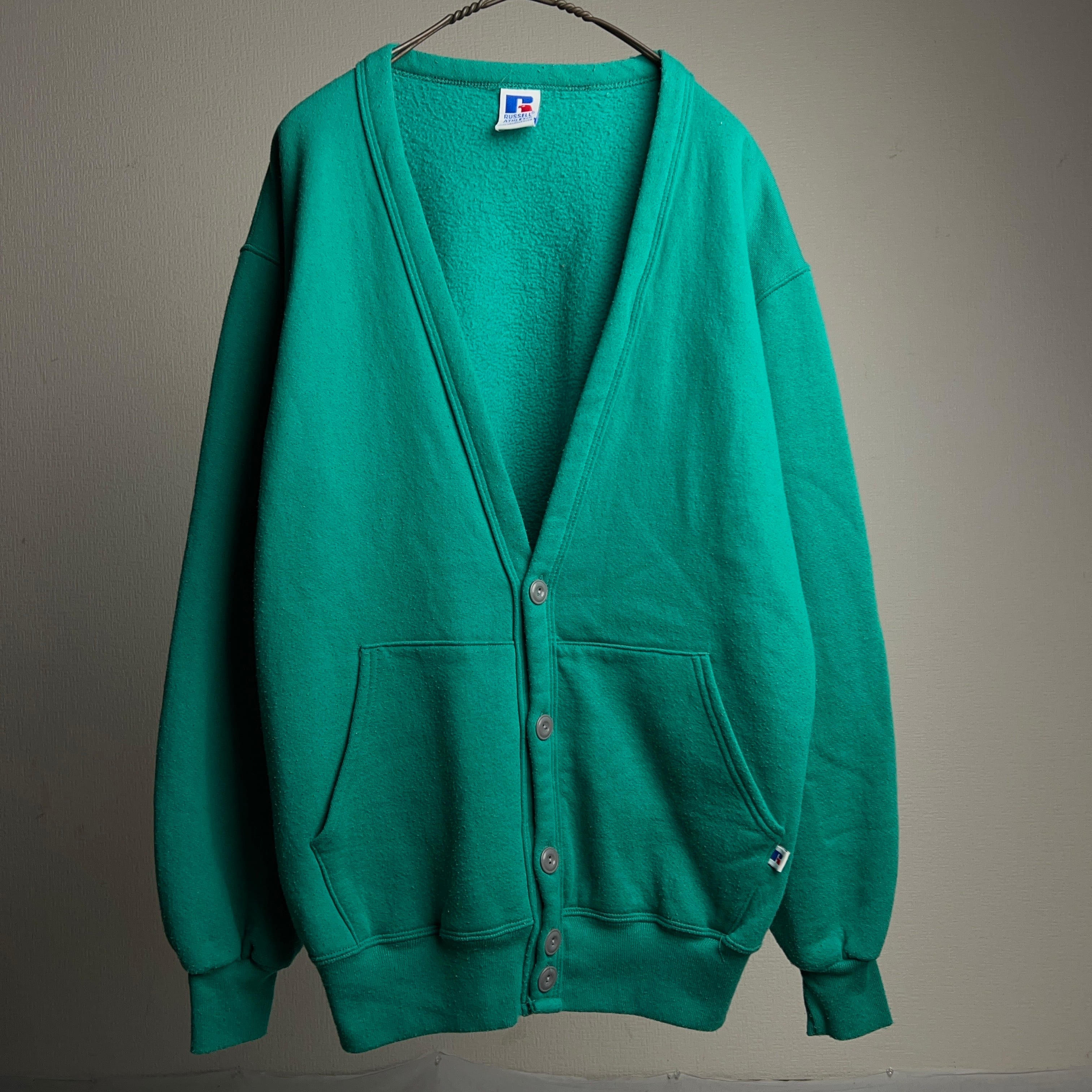 90's RUSSELL ATHLETIC Cardigan Sweatshirt USA製 SIZE L 90年代