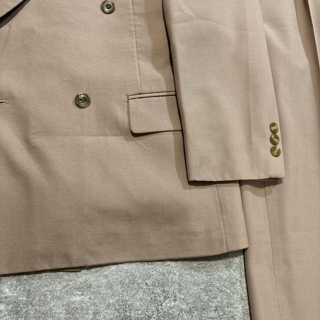90s ヴィンテージ スーツ ダブル セットアップ 成人式vol.108 茶色 | Flog.