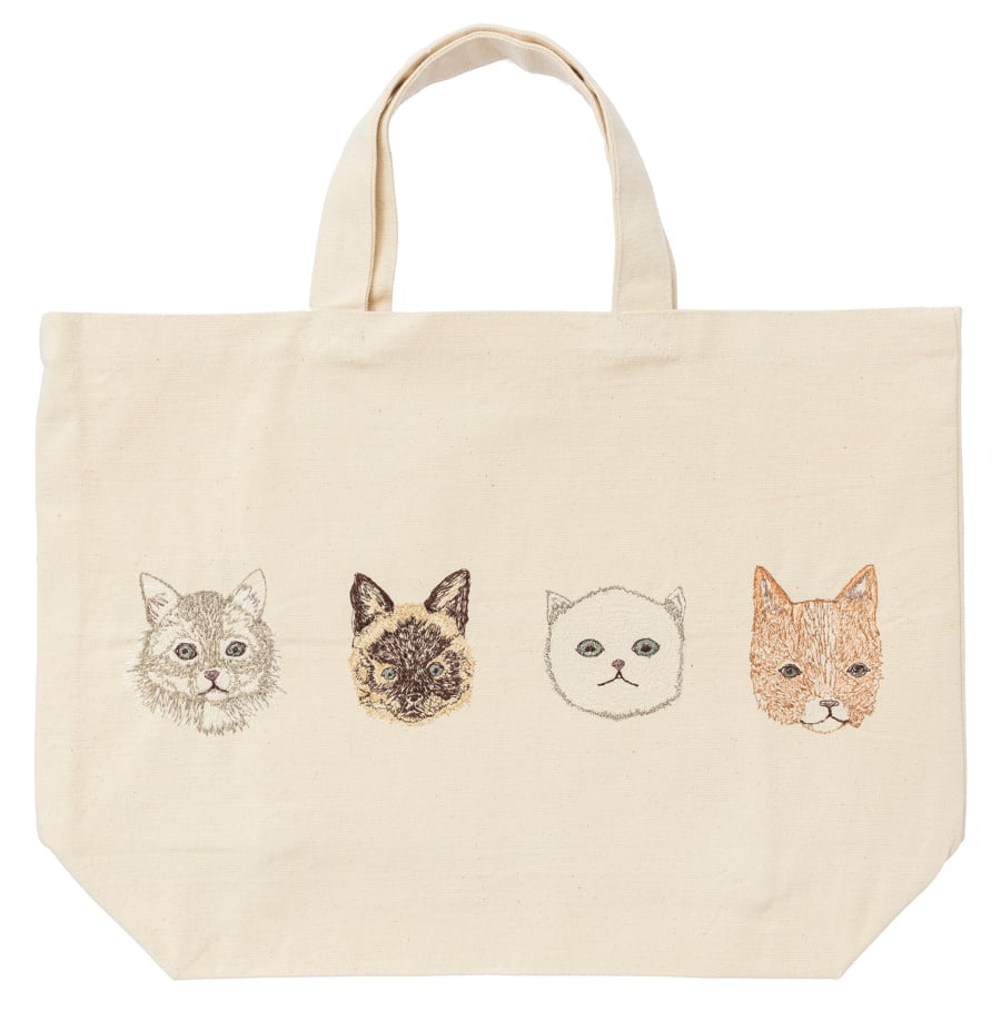 moncoeur限定復刻(別注) 》CORAL&TUSK [Cats Tote Bag] 猫8匹モチーフ