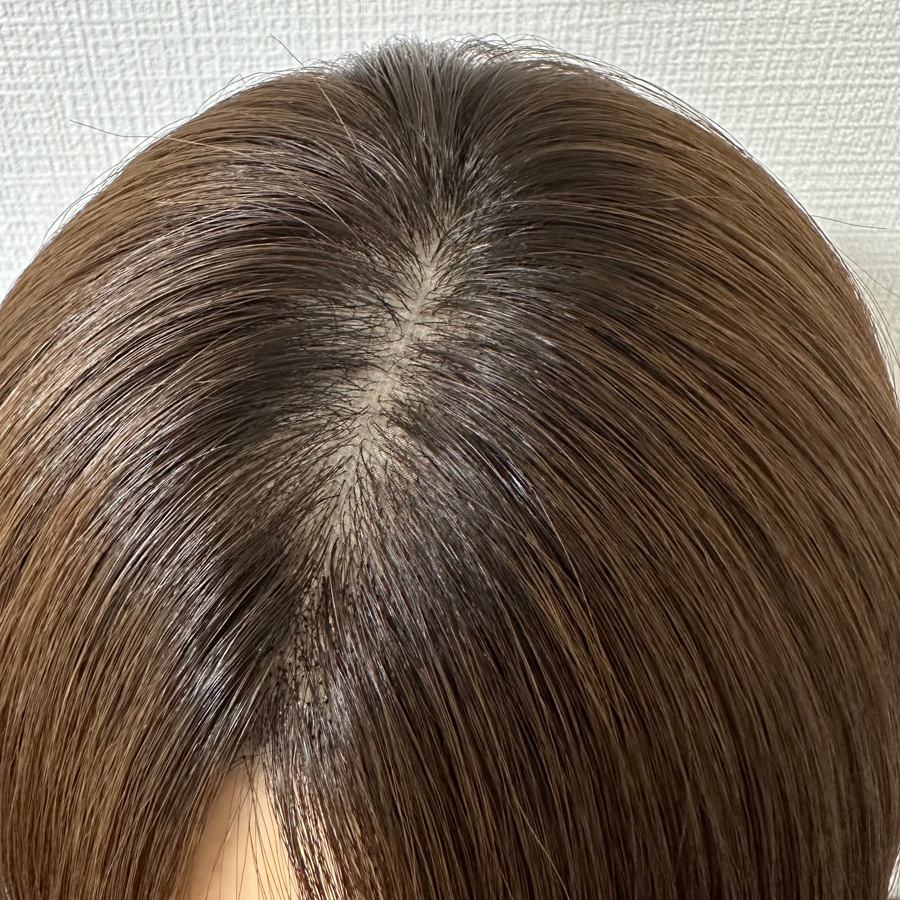 3Dウィッグ 未カット 30cm マロンブラウン系(根元暗め加工) 百合子