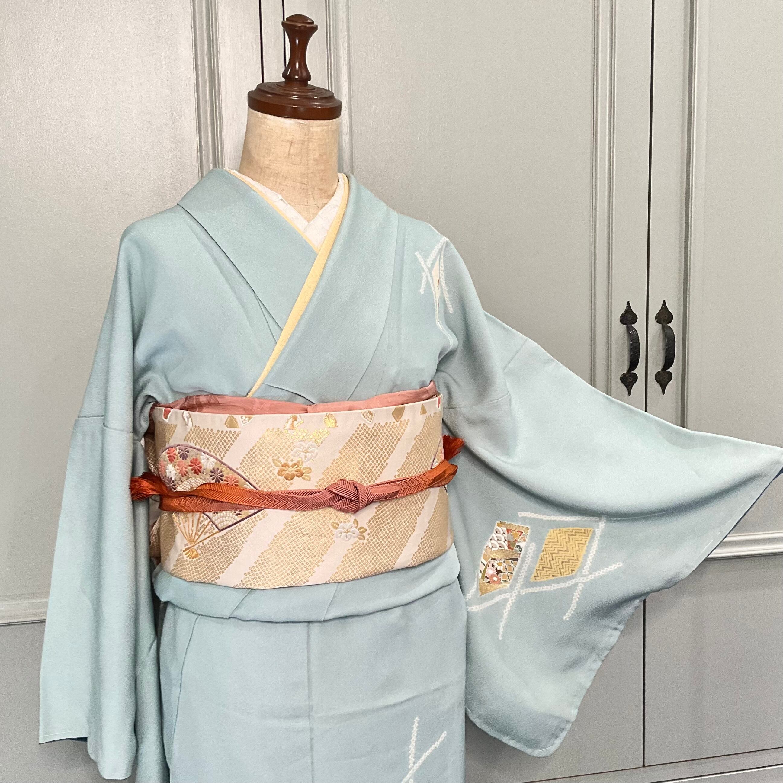 晴レの日の空色＊訪問着セット 礼装 七五三 卒業式 入学式 訪問着+袋帯