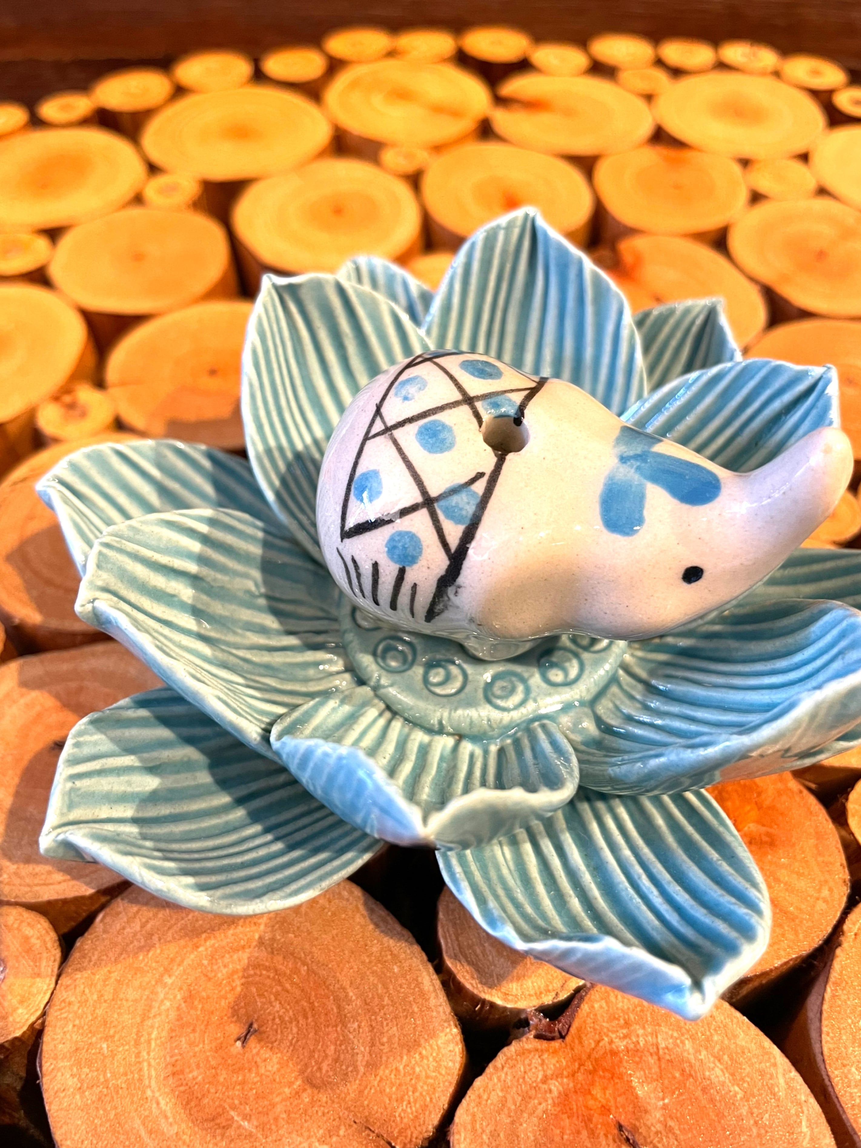 お香ホルダー インセンスホルダー お香立て 線香たて 蓮 花 ゾウ型