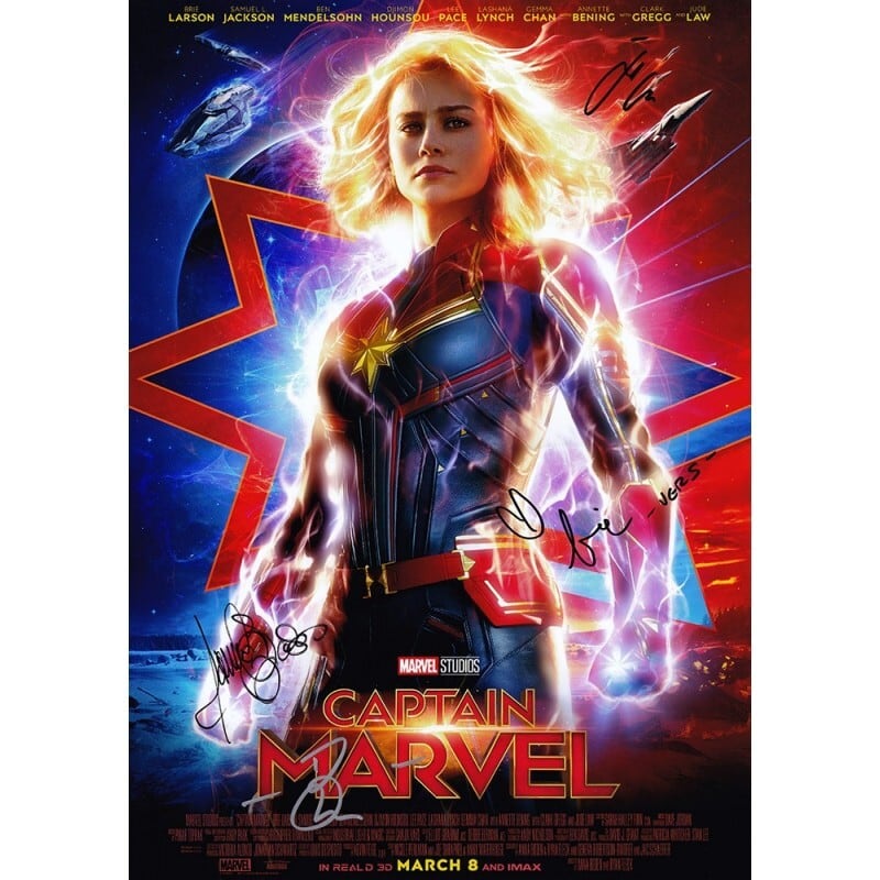Captain Marvel(キャプテンマーベル) 【8名直筆サイン入りミニポスター