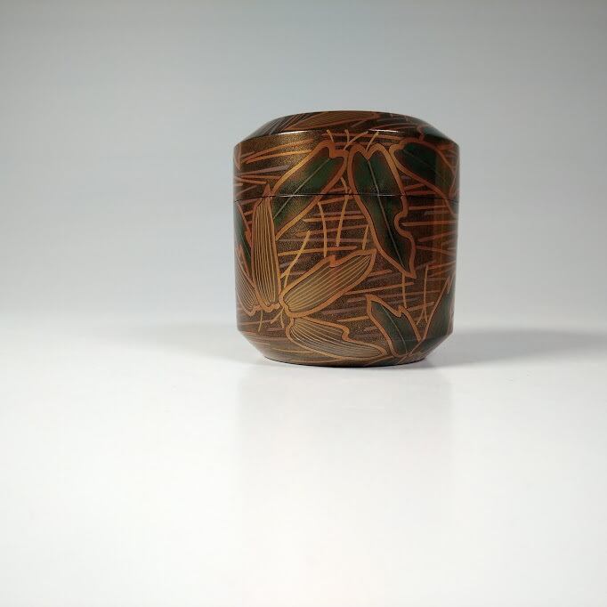 志】輪島塗名工師 和宗陽斉造 菊詰内梨地棗 茶道具 保証