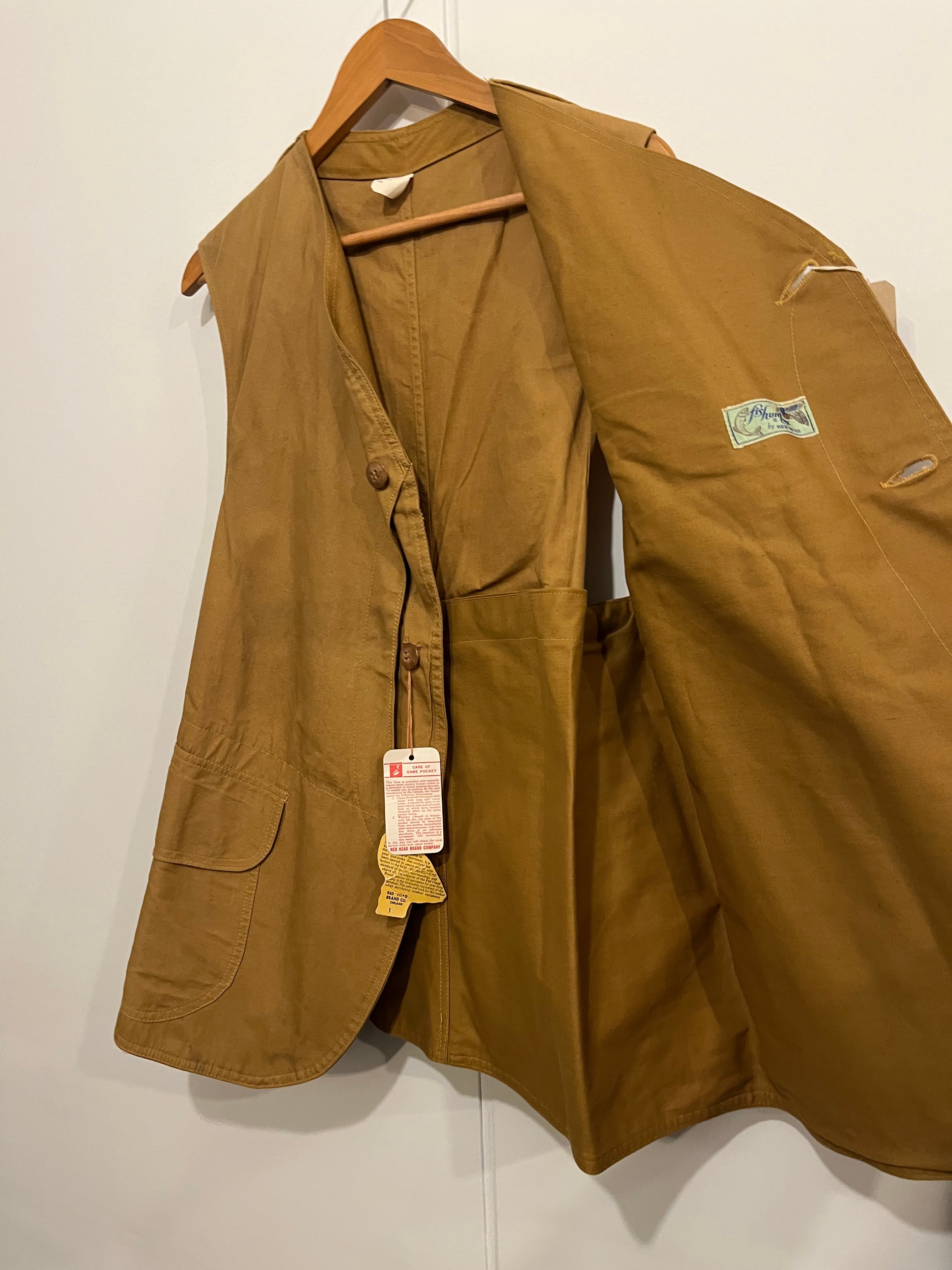 Deadstock 40s〜50s FisHunTex by Red Head Half Moon Hunting Vest