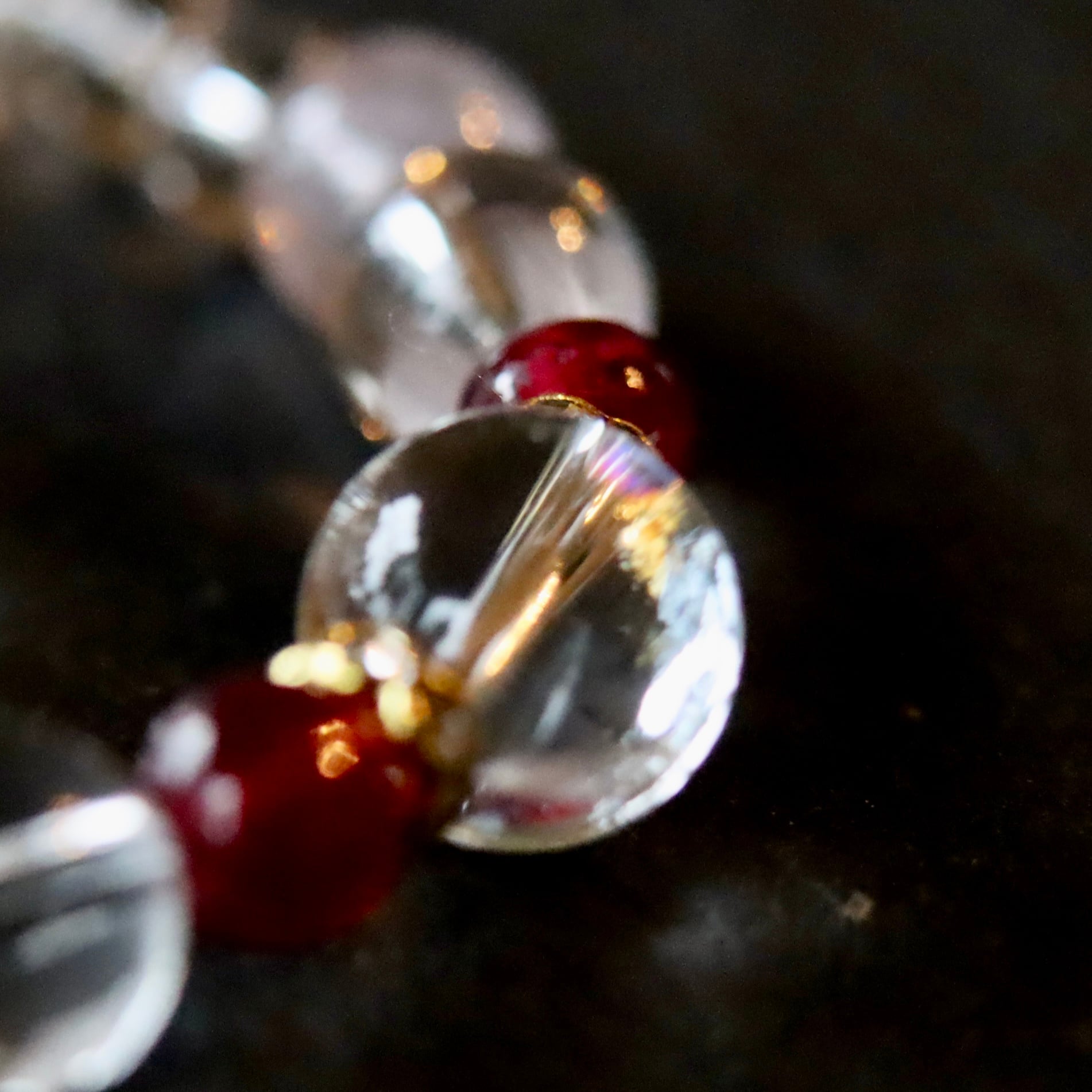 ルビー クンツァイト 龍神様 開運 ブレスレット 光波動天然石