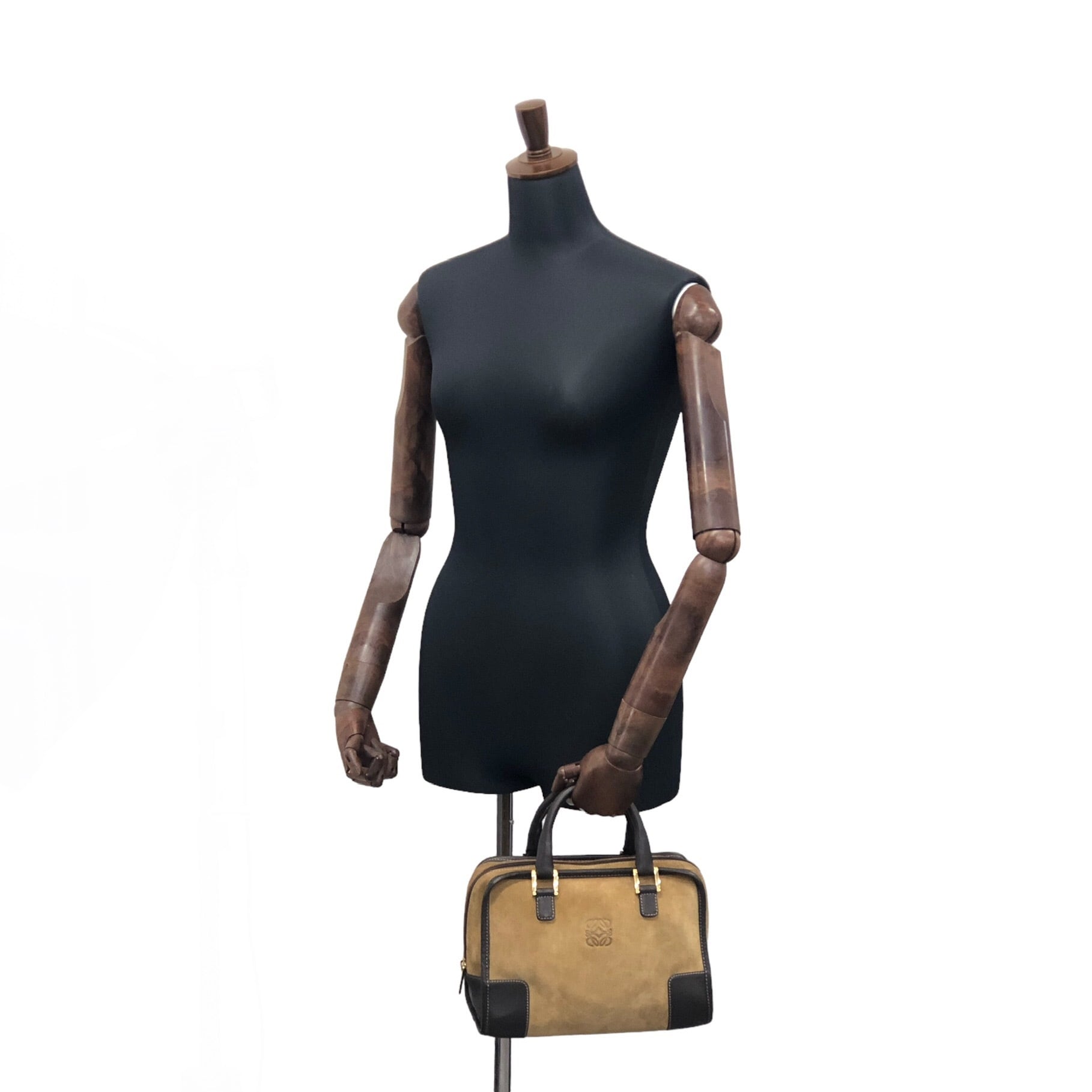 LOEWE ロエベ アナグラム アマソナ27 スエード ミニボストン