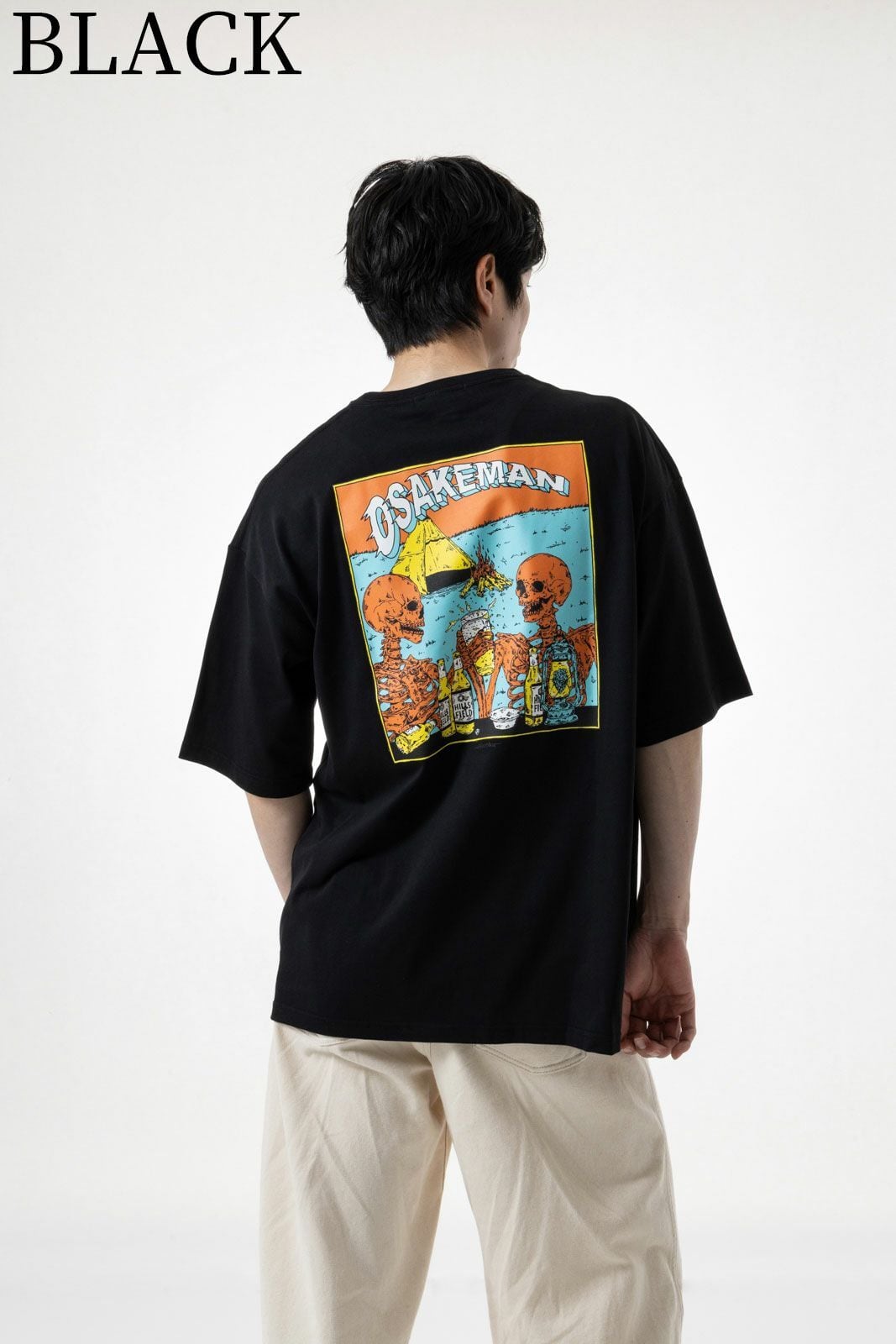 HILLS FIELD お酒マンTシャツ ビッグアウトドアTシャツ | OLIVE