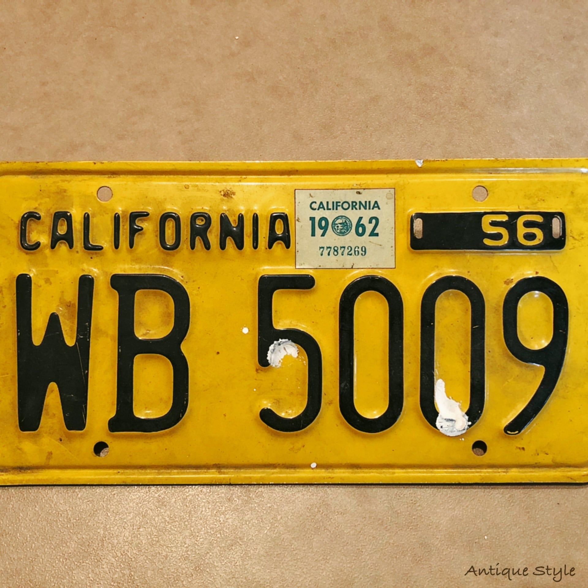 送料込】1962's カリフォルニア ヴィンテージ ナンバープレート