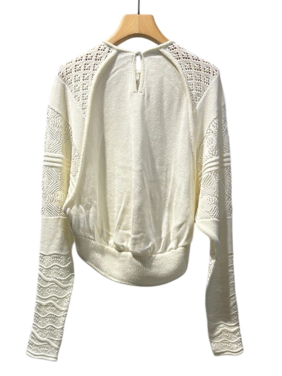 25SS】Mame Kurogouchi マメ クロゴウチ / Lace Knitted Top / レース