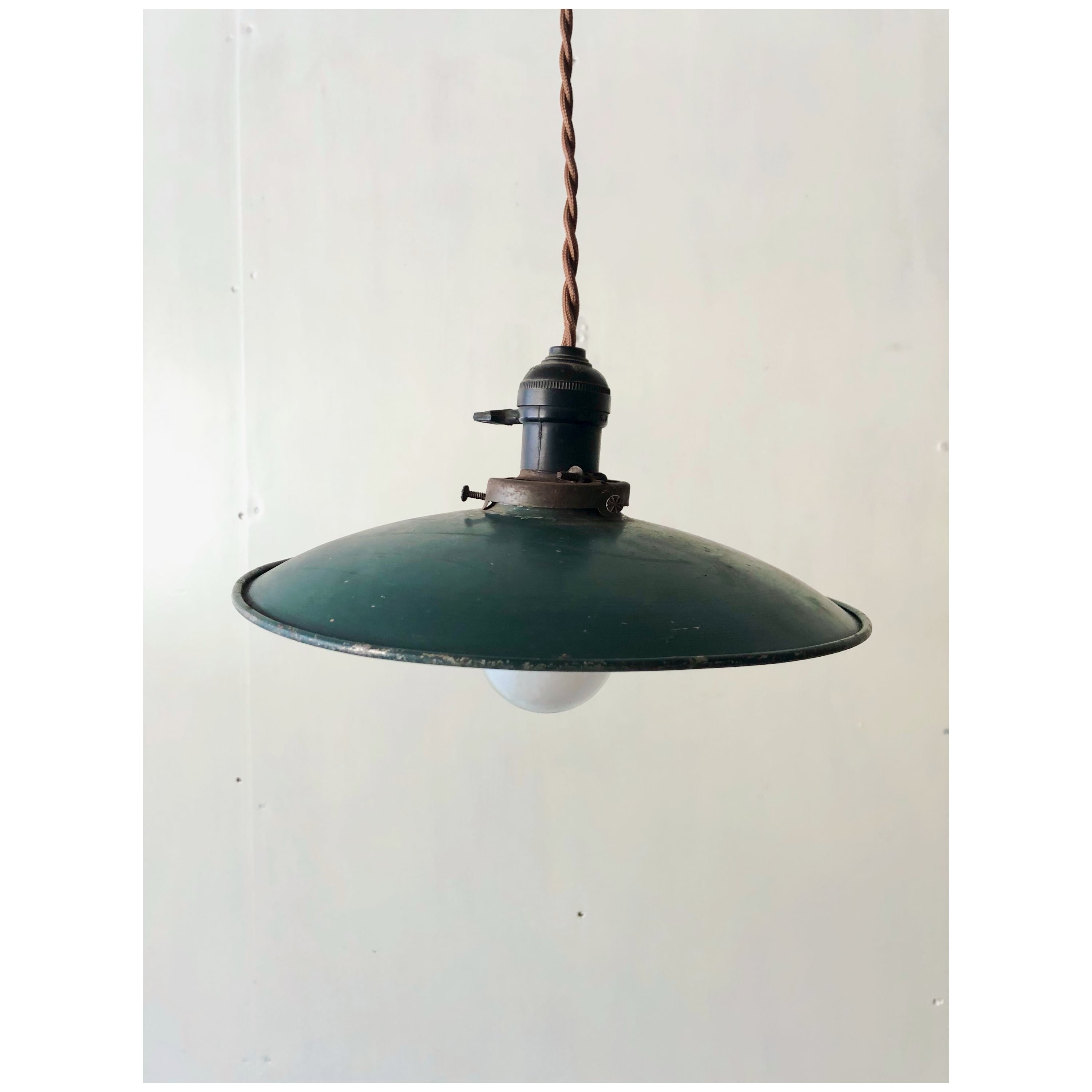 昭和レトロ アルミ 傘 シェード ペンダントライト リメイク レトロ照明