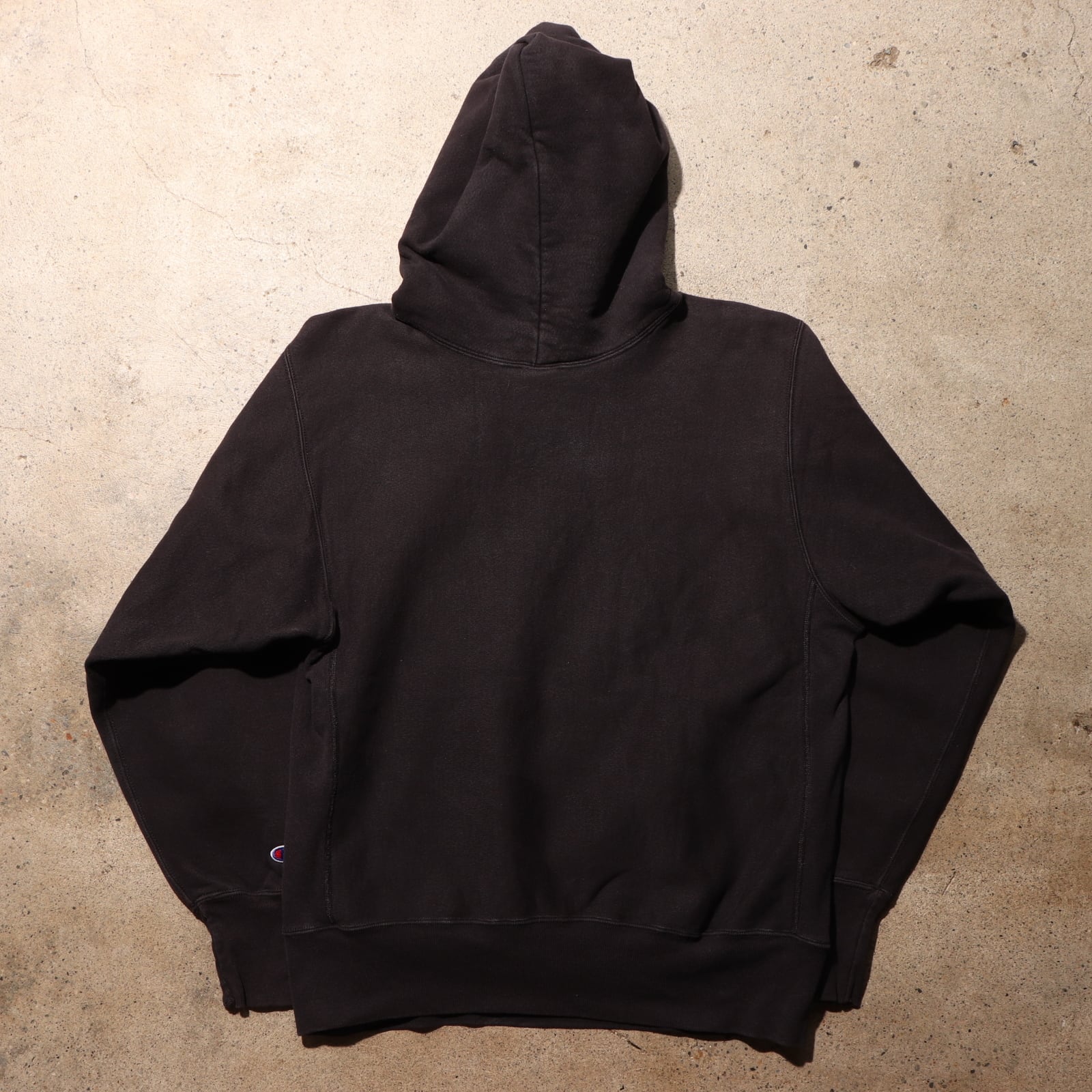 稀少 美品 90s L 黒無地 パーカー リバースウィーブ チャンピオン
