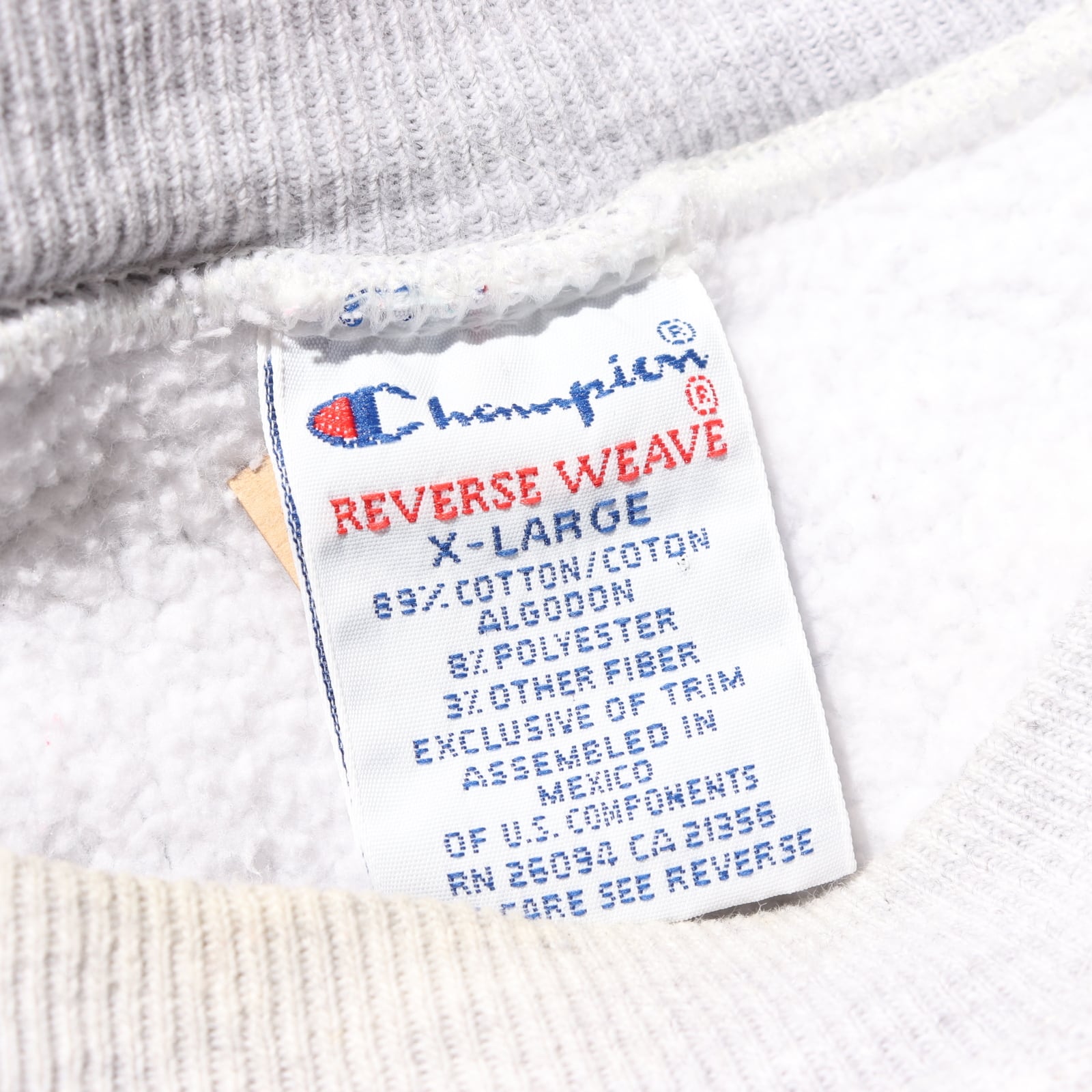 四段プリント L 90s グレー リバースウィーブ チャンピオン スウェット