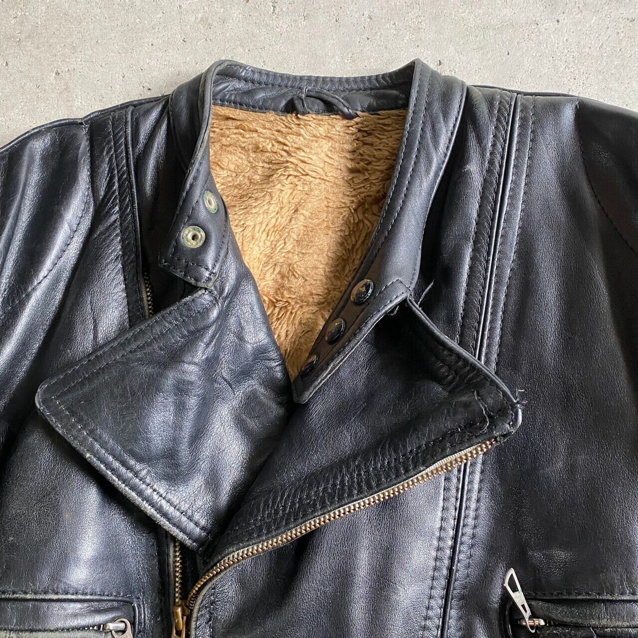 70年代 HARRO ユーロ ビンテージ ダブルライダースジャケット レザー