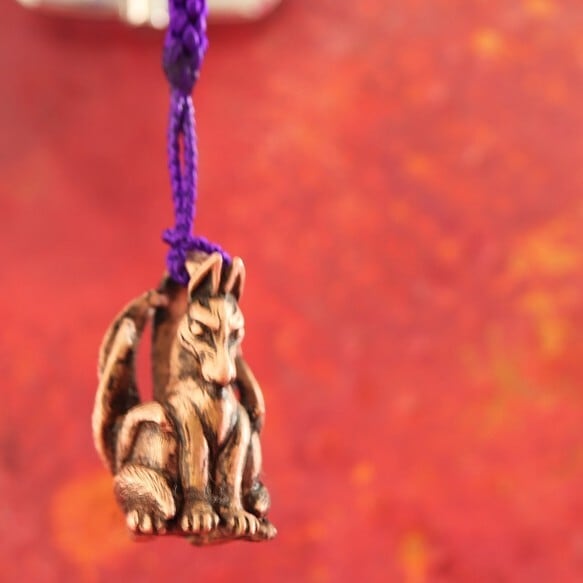 妖怪 神獣 九尾の狐 （659-309 / 純銅製根付・ストラップ） | Do_goods