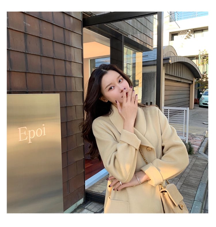 レトロウールコート(ゴールドベージュ) | Apricot Land -Online Store-