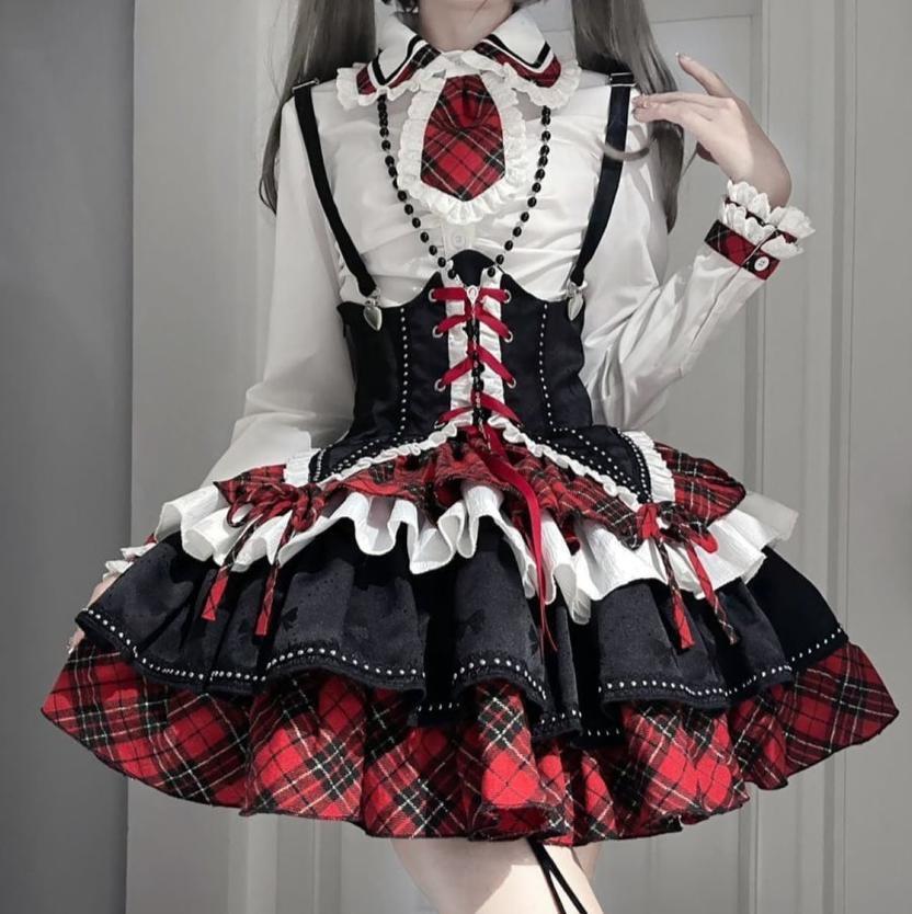 ゴスロリ♡ネクタイ付きアイドル風セットアップ set63 ☆ | パステル