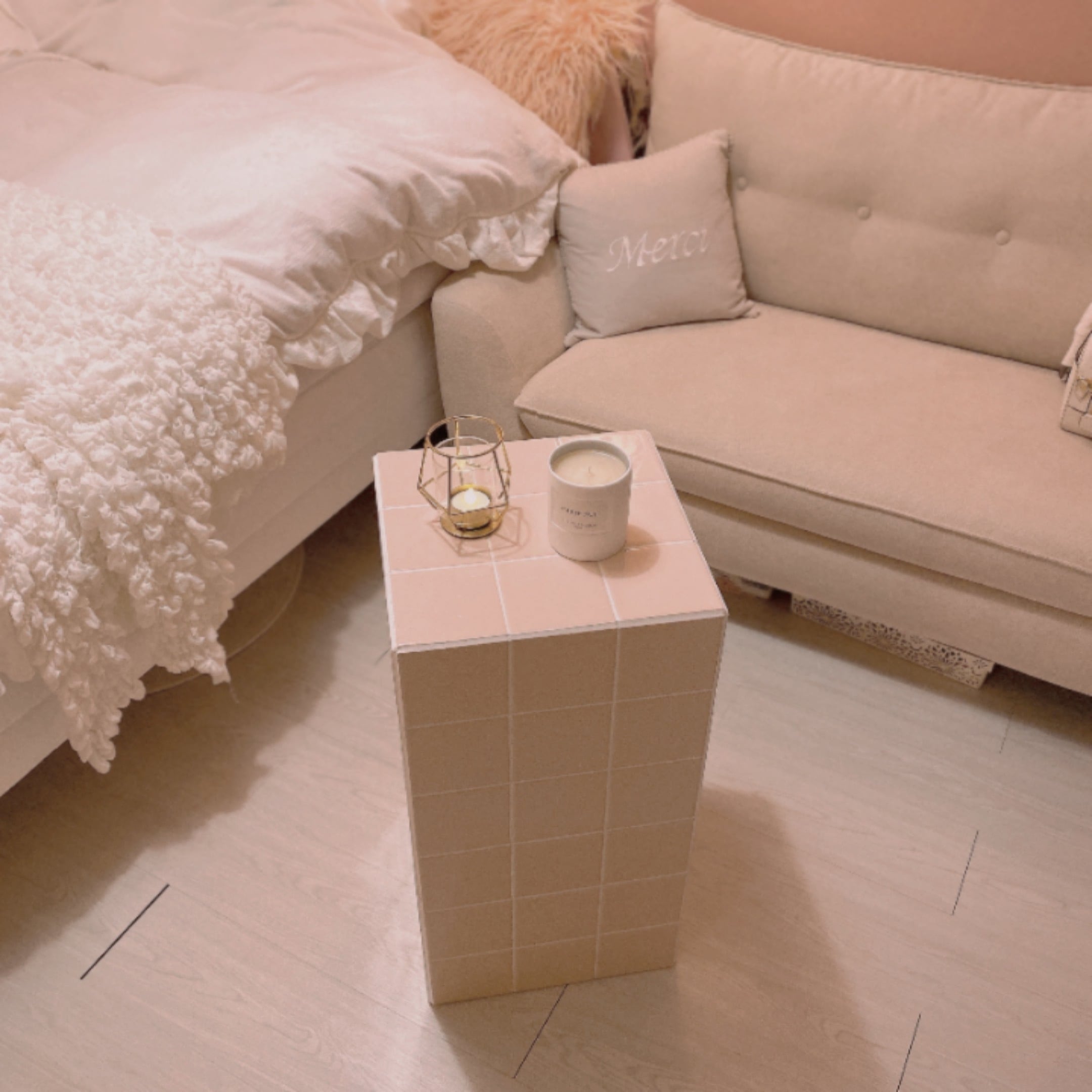 韓国、インテリア タイルテーブル サイドテーブル | charm＊