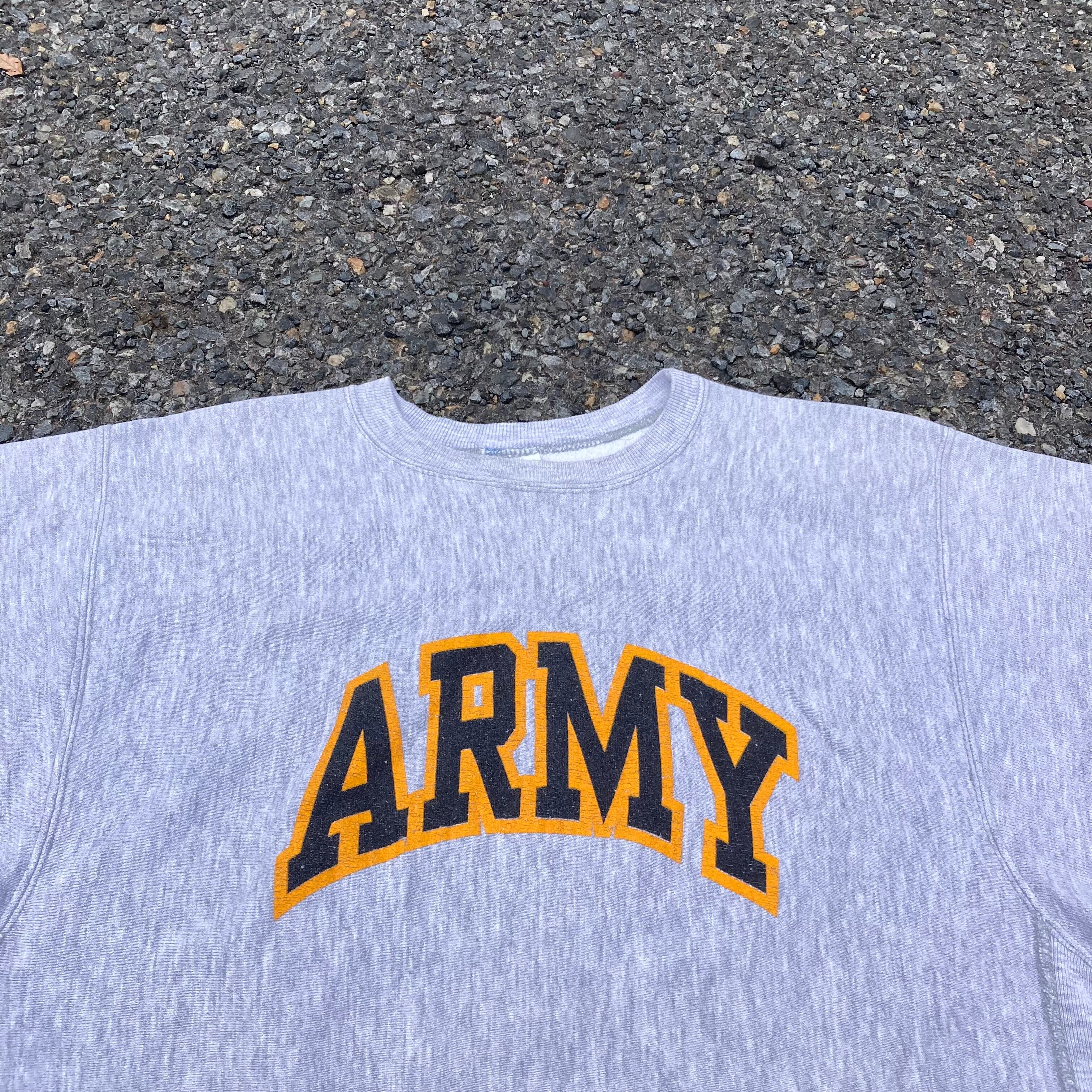 90s Champion US.ARMY リバースウィーブ 刺繍タグ ラバーXL USA製