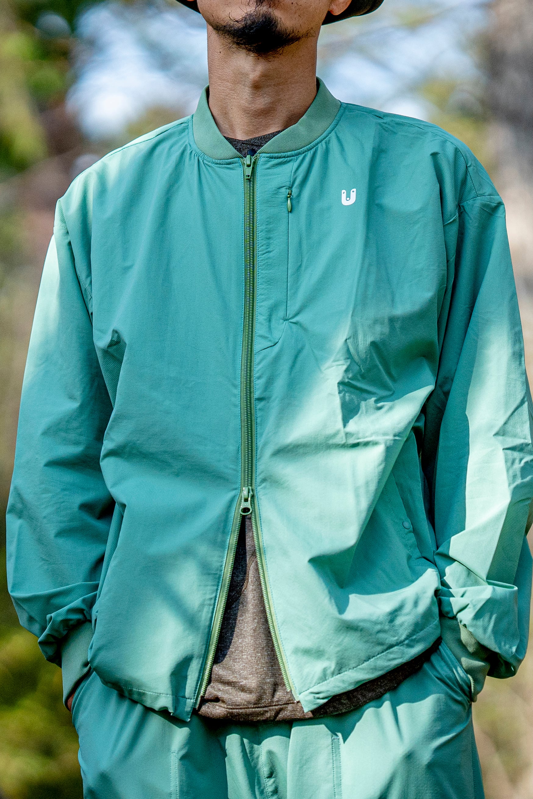 Sato Wind Blouson: Color Caramel Brown | TANNUKI Running Wear Shop